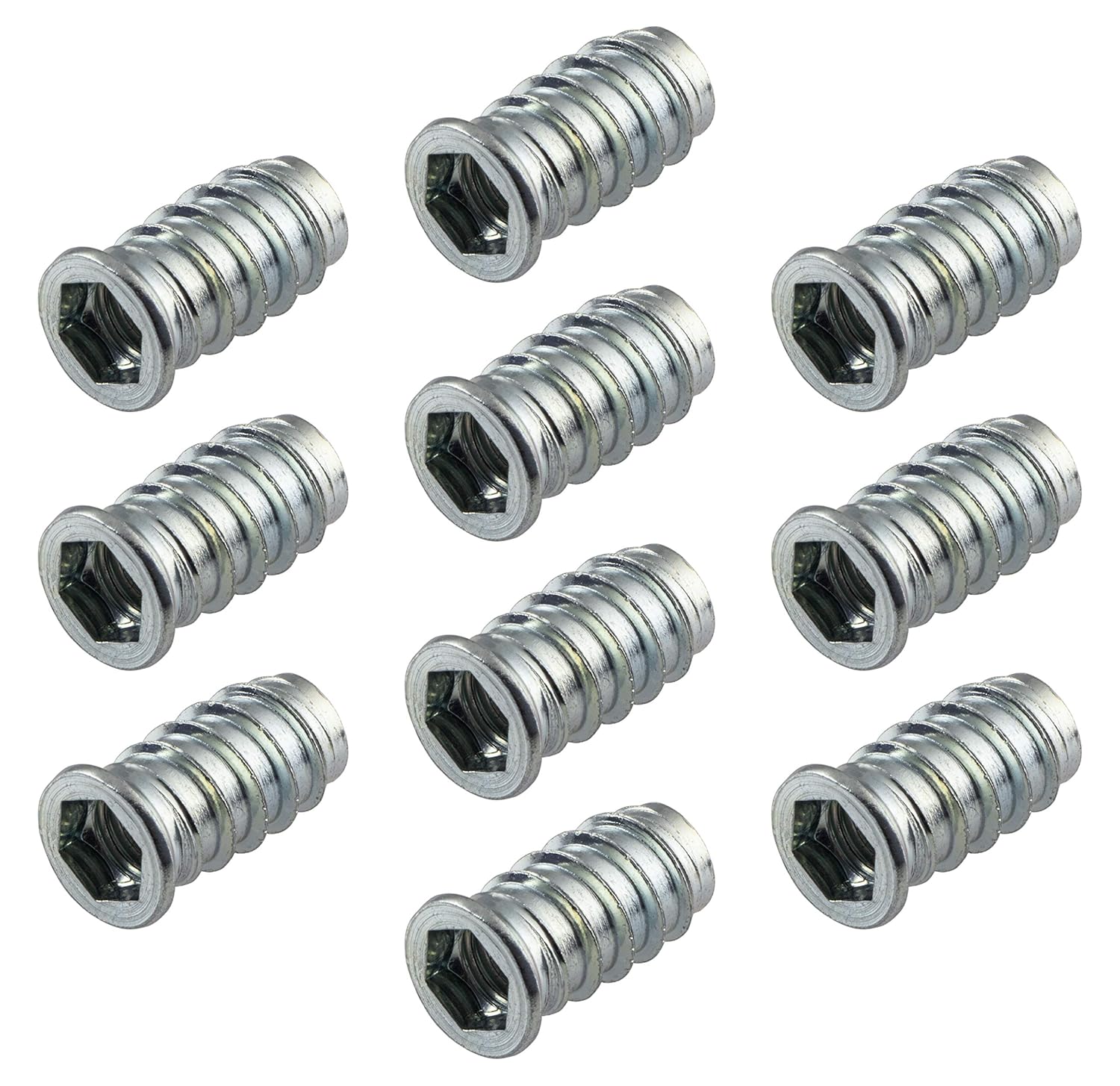 12 écrous à Visser Pour Meubles M8x30 Mm - Alliage De Zinc, Inserts Filetés Pour Bois, Facile à Installer