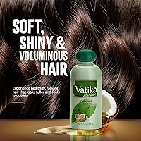 Vista 5 de Dabur Vatika Naturals Aceite de coco para el cabello con henna, amla, limón y 5 hierbas, nutre y fortalece el cabello y el cuero cabelludo para un