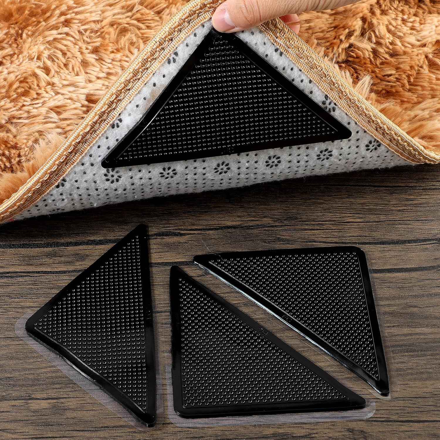 Mabor Carpet Grippers for Hardwood Floors 4Pcs Reusable