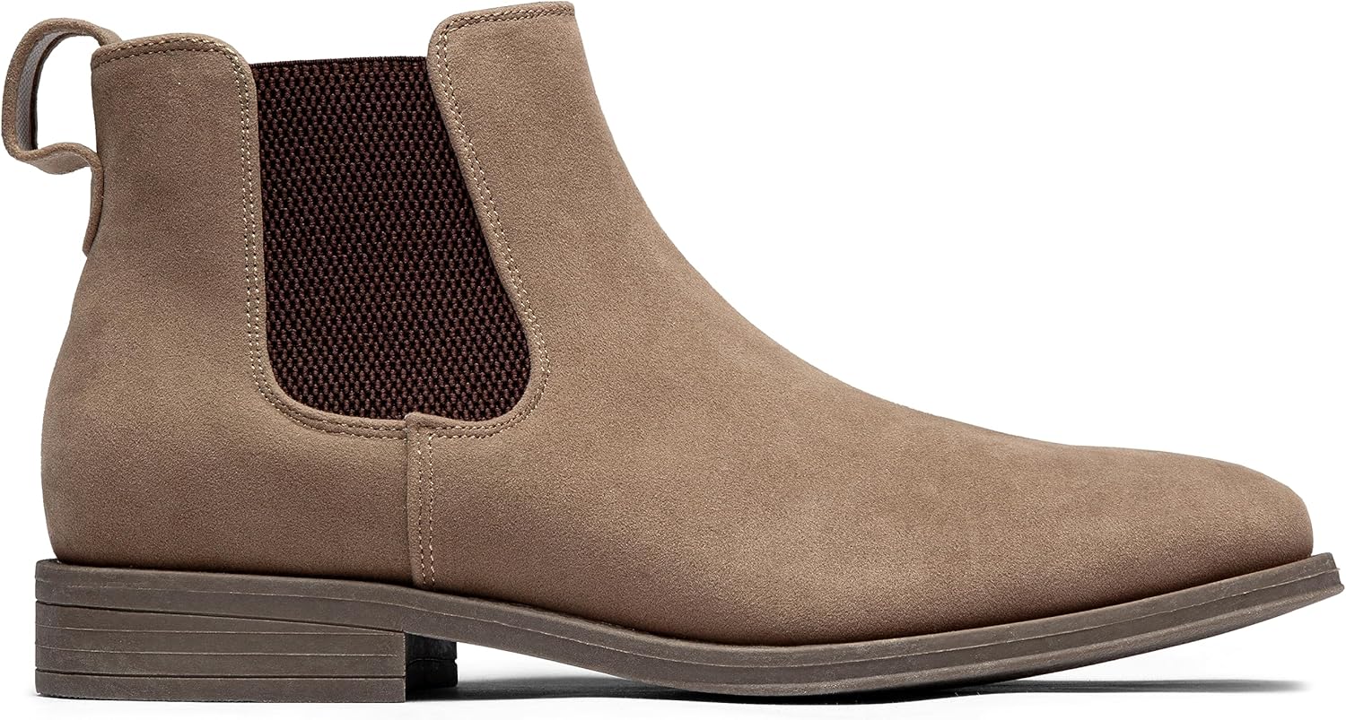 Jousen Men's Chelsea Boots Casual Suede Slip On Ankle Boots Dress Boots for Men - Image 5