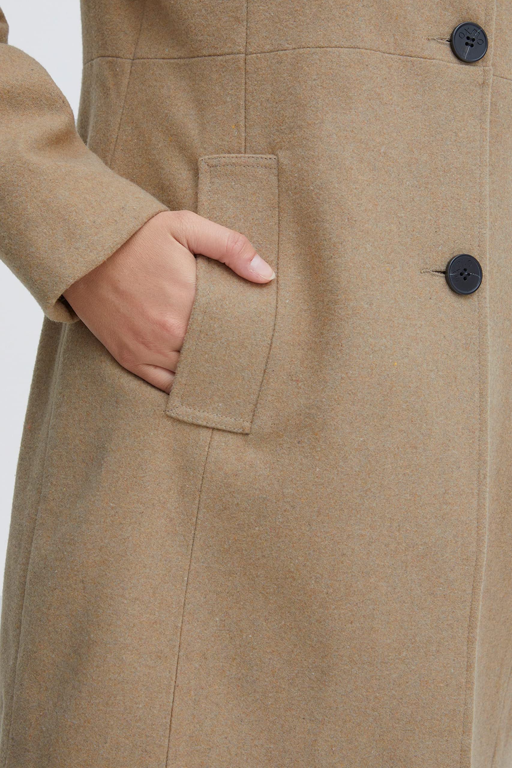 OXMO OXValerine Damen Wintermantel Wollmantel Dufflecoat