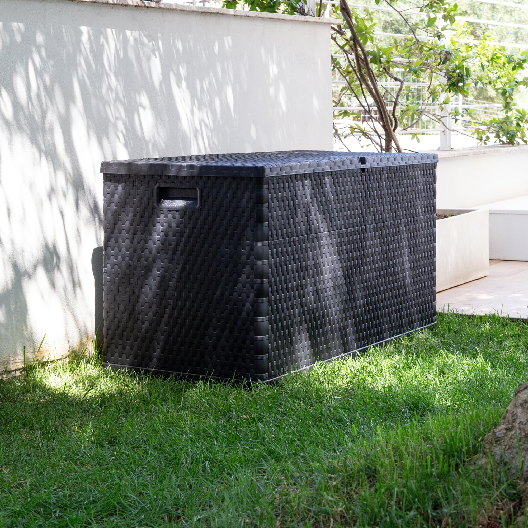Toomax Multibox Rattan baule 420L plastica resistente antracite UV