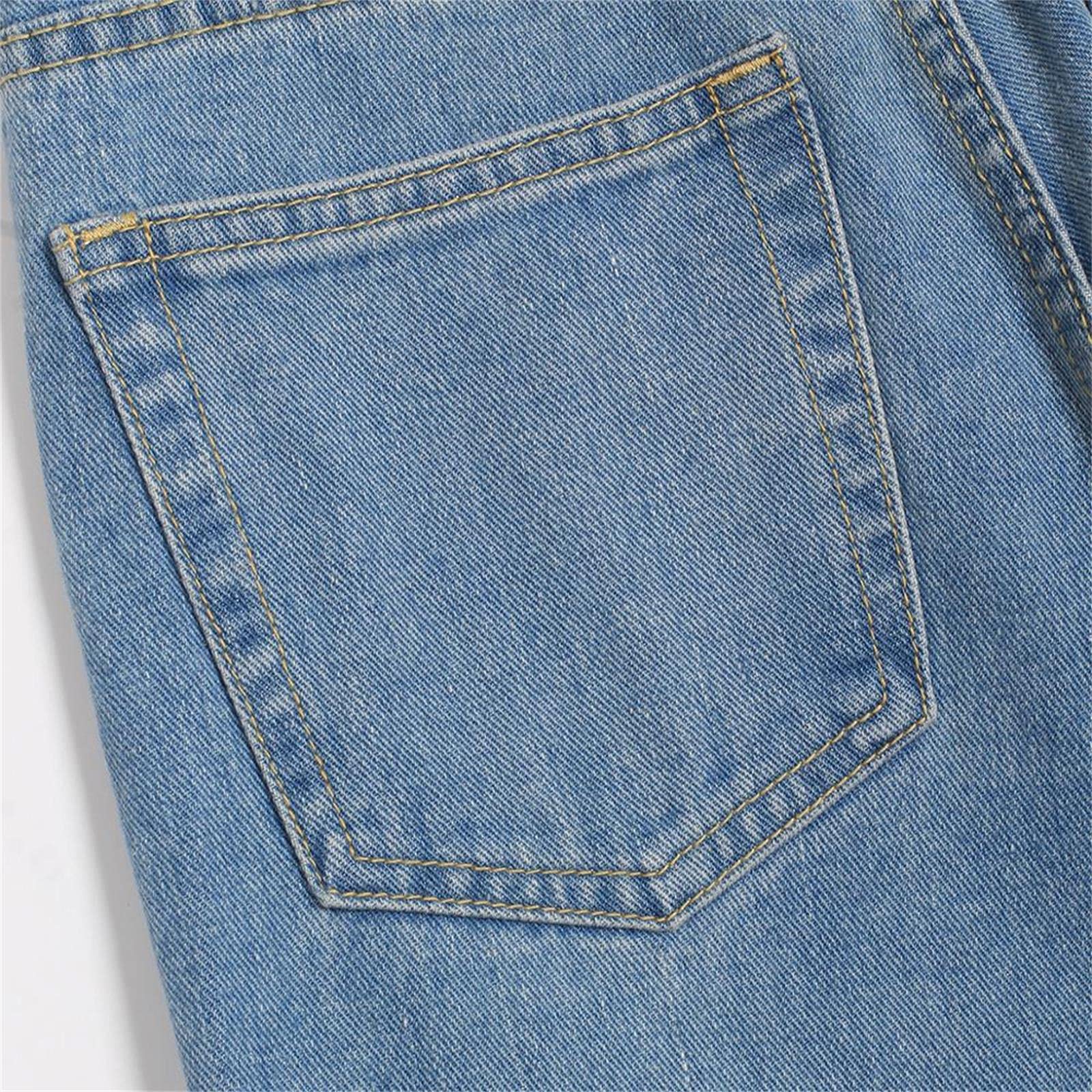 UKKO Jeans da Donna Jeans Pantaloni Morbidi Femminili Dritta Tutto Partita A Vita Alta Femme Pantaloni Denim Lunghi più Dimensioni