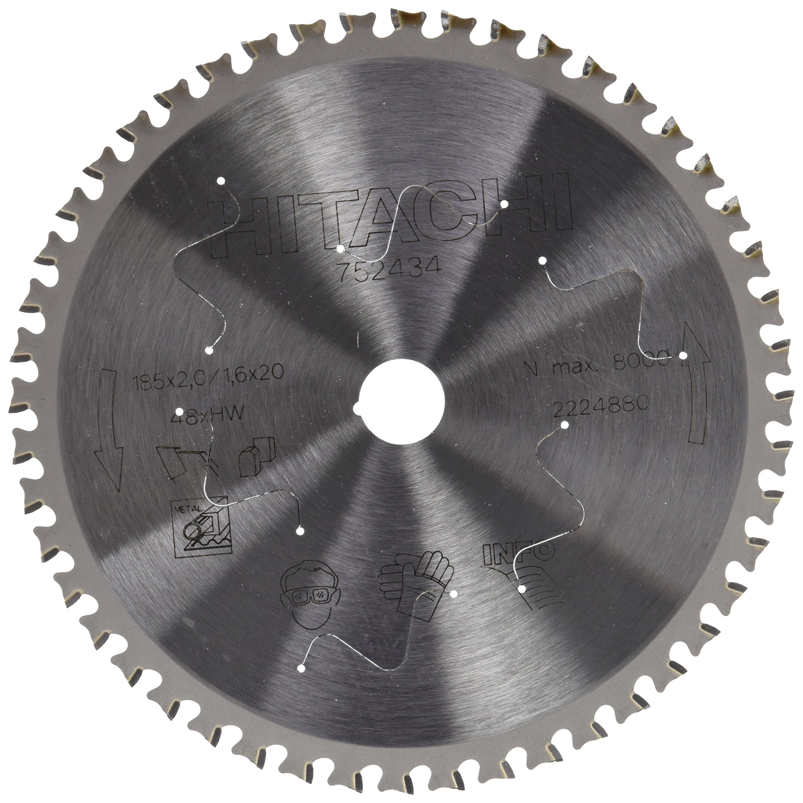 Lame de scie circulaire acier HiKOKI 752434 de 185mm pour découper le métal