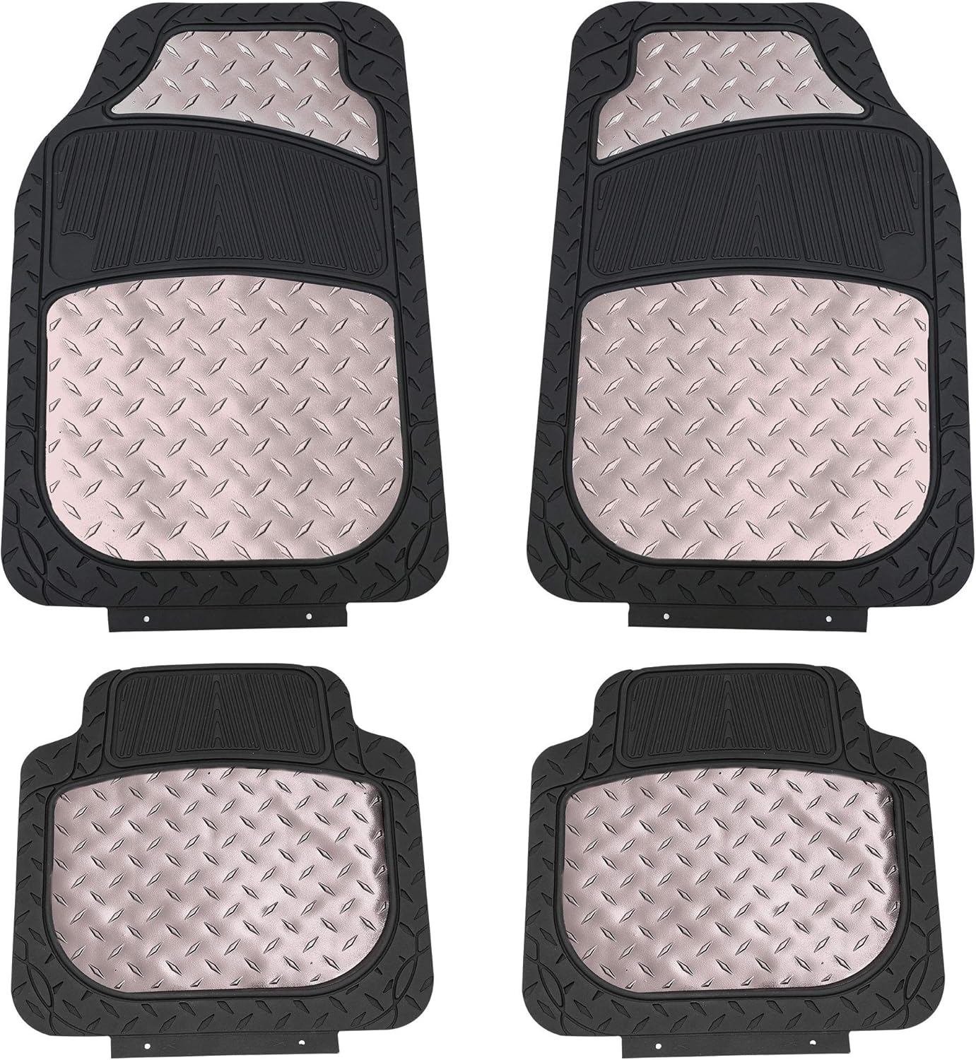 FH Group Automotive Floor Mats HeavyDuty Metallic Rubber