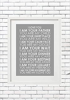 I AM YOUR FATHER YOU ARE MY CHILD Inspiring Quote Art Unframed Print Poster Canvas Framed Frame A4 A3 A2 A1
