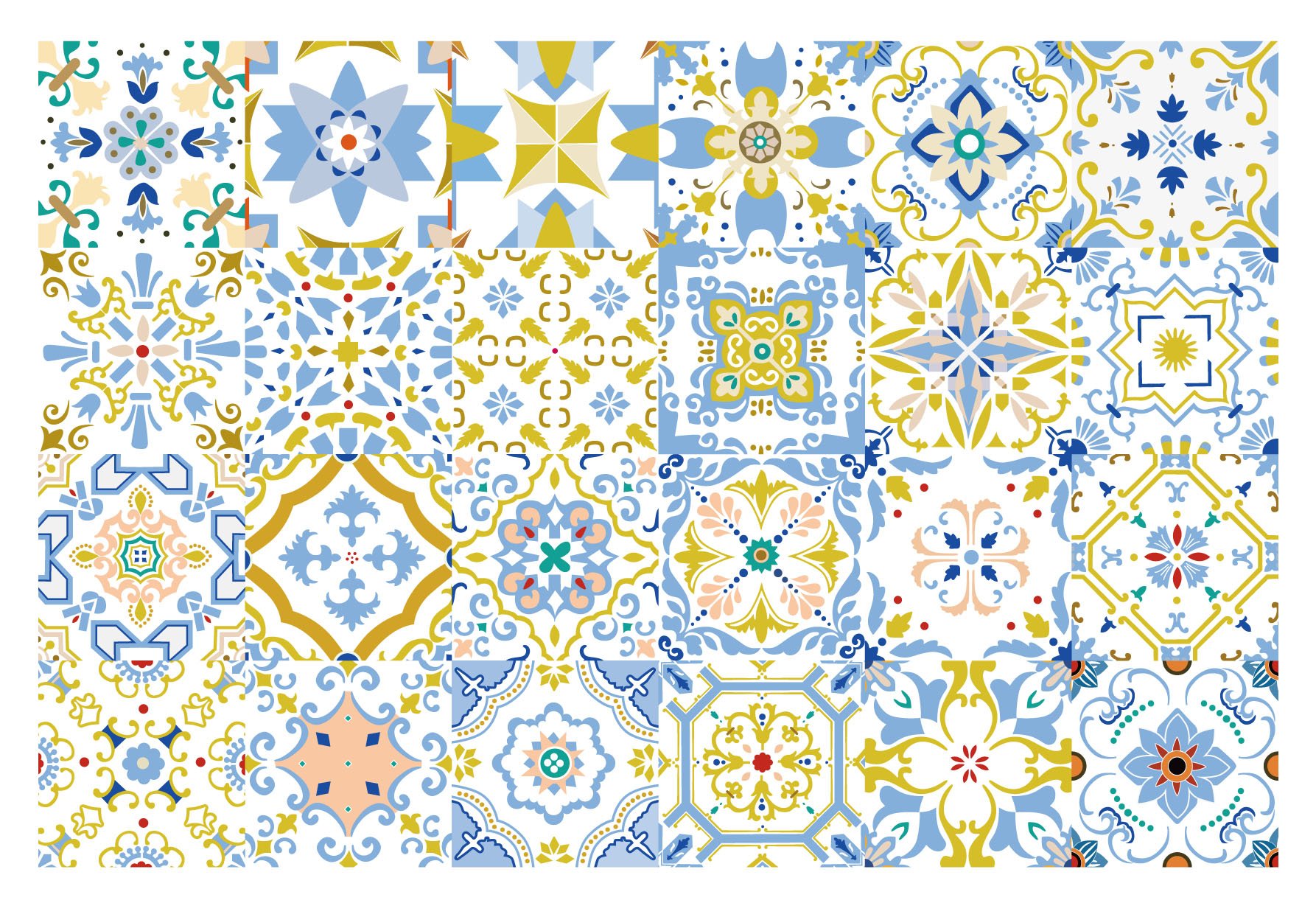 G GSS Designs 24 PC Pack Decorative Tile Stickers by - 4x4 Inch (10x10cm) Removable Wall Sticker Decals Home Decor Furniture Decor Backsplash Decor Peel & Stick Adhesive Tiles (TS24-007)