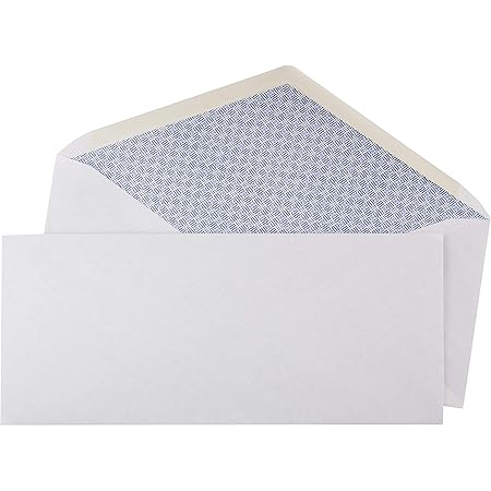 Amazon Basics #10 Security Tinted Business Envelopes, Moisture Sealed, 4-1/8 x 9-1/2 Inch, Pack of 500, One Size, White
