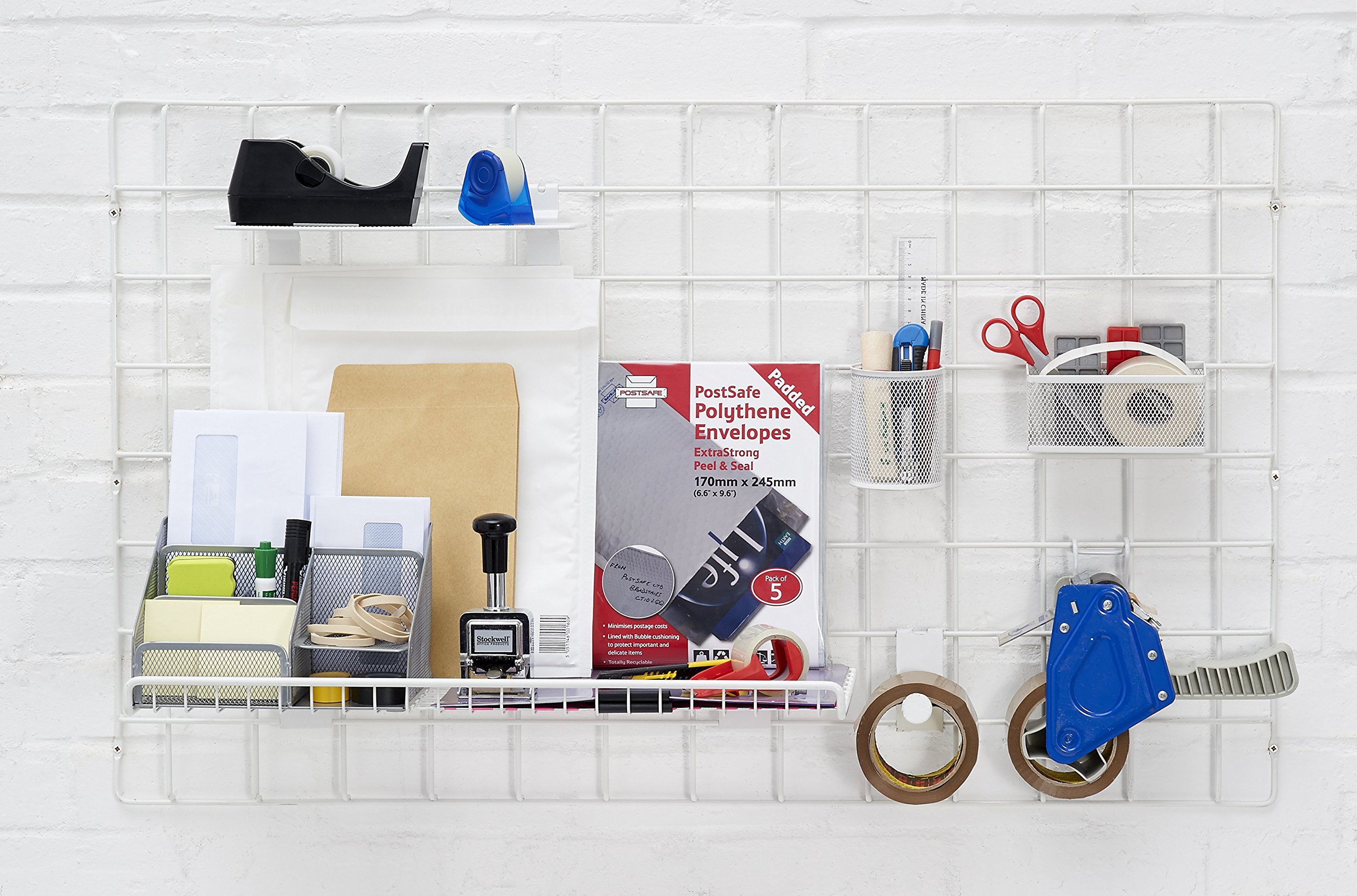 Amazon Com Seco Spacesaver Large Hanging Modular Kitchen Wall Organizer Office Organizer Mailroom Supply Organizer 23 X 39 X 4 White