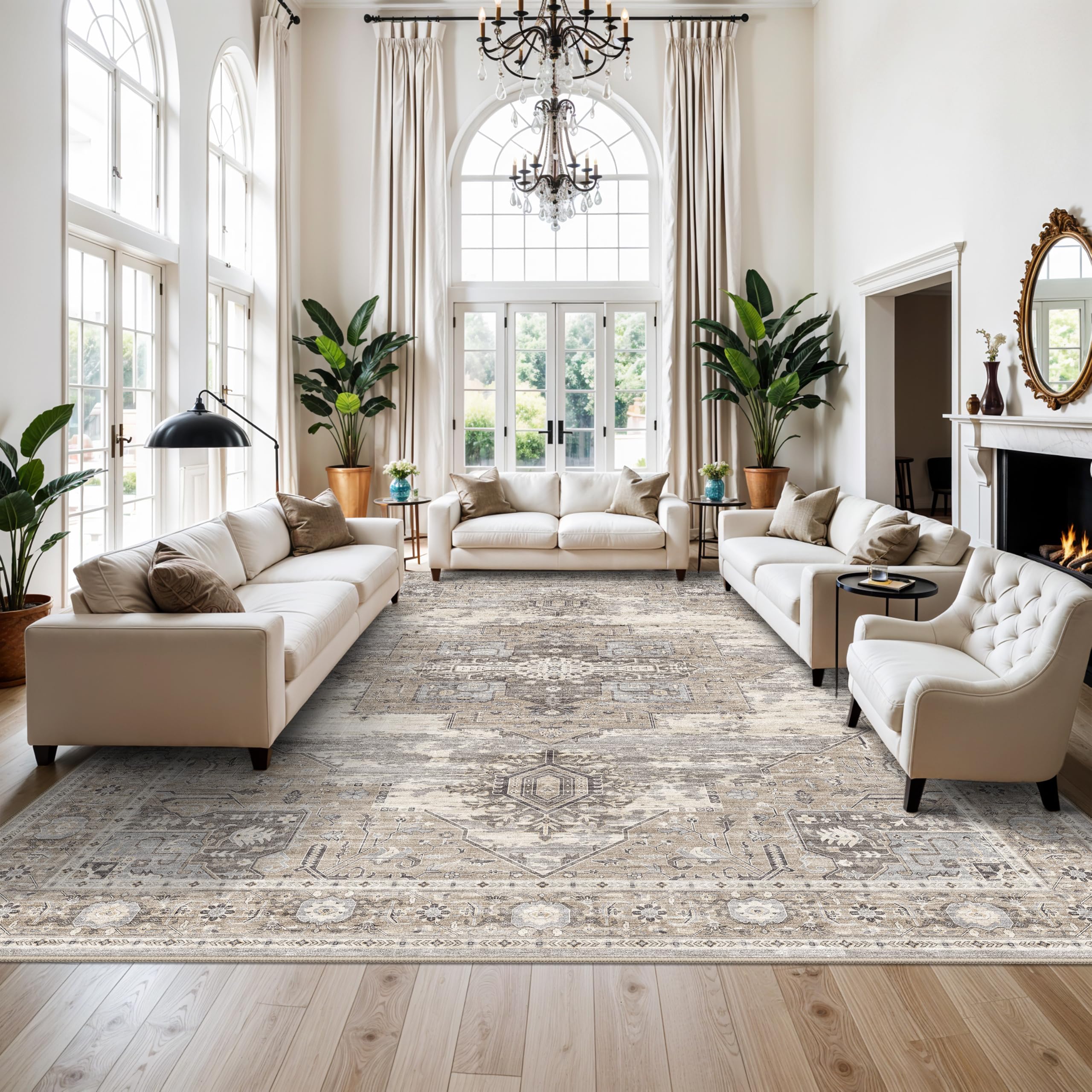 Photo 1 of RUUGME Washable 12' x 15' Area Rug - Beige