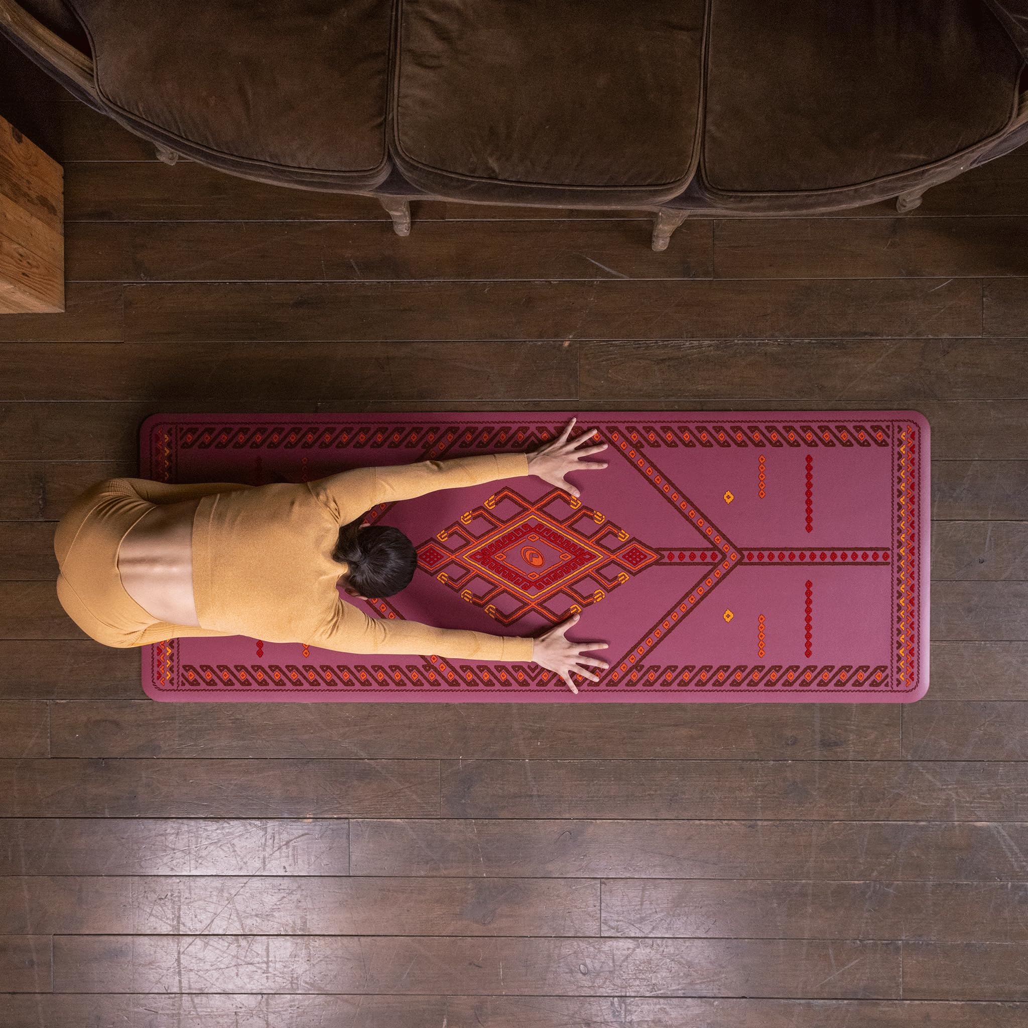 Liforme Tappetini Yoga Stampati – Design brevettato per l'allineamento | Aderenza eccezionale, Ecologico, Atossico, Resistente al sudore, lungo, largo, spessore di 4,2 mm, Borsa per Yoga inclusa
