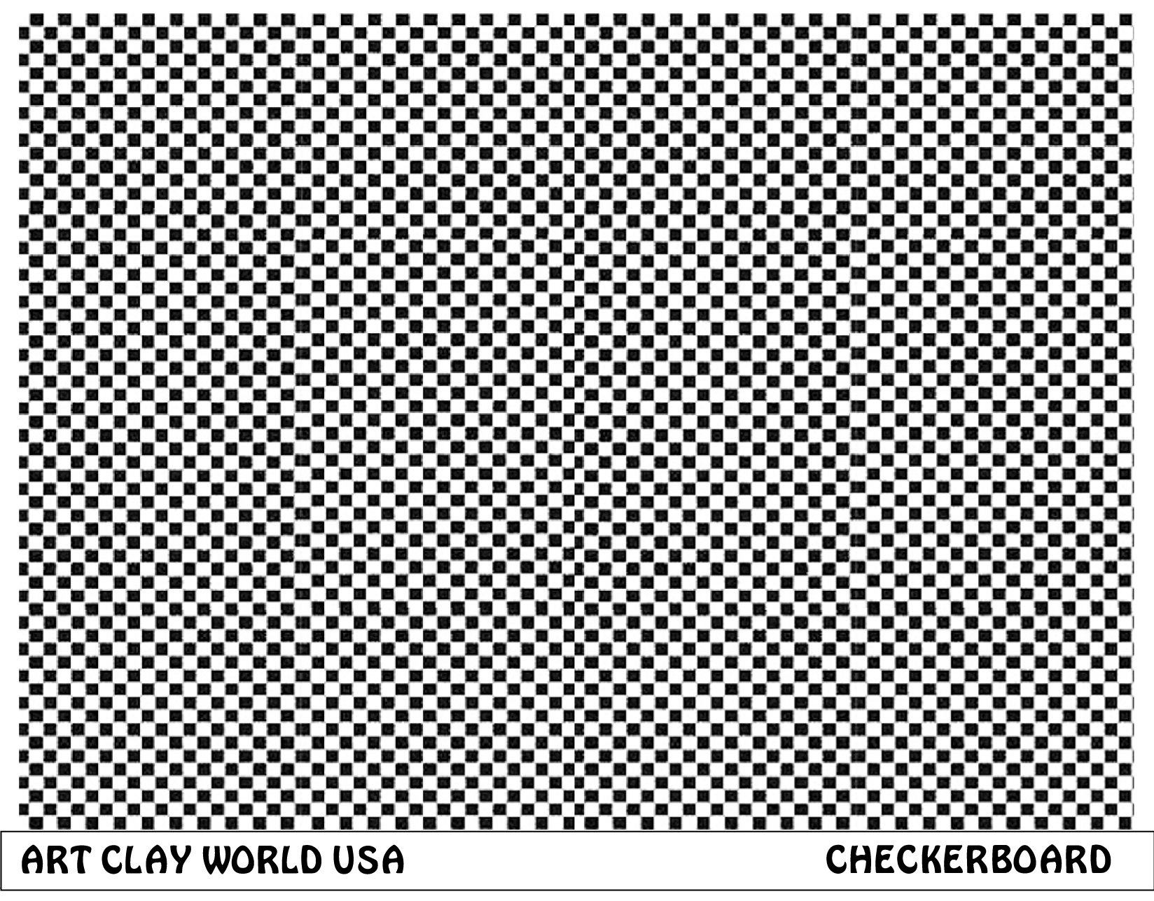 Art Clay World USA Low Relief Texture Plate Checkerboard Design - 1 Pc.