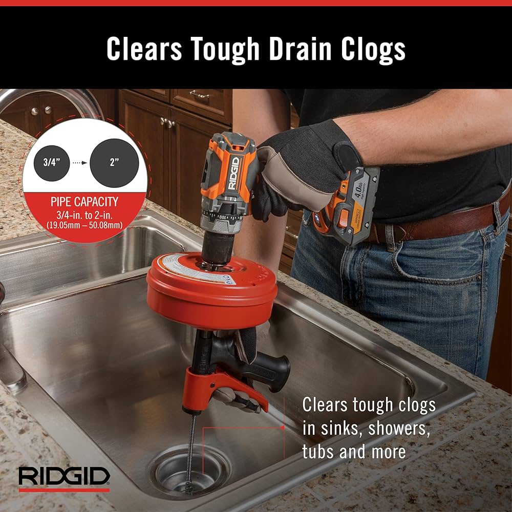 Amazon.co.jp: RIDGID リジッド ドレンクリーナー パワースピン+