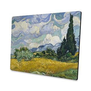 Paper Plane Design - Art Mousepad - Anti Skid Non Slip Rubber Mouse Pad with Famous Fine Art Paintings Size - 9 x 7 inches.d11