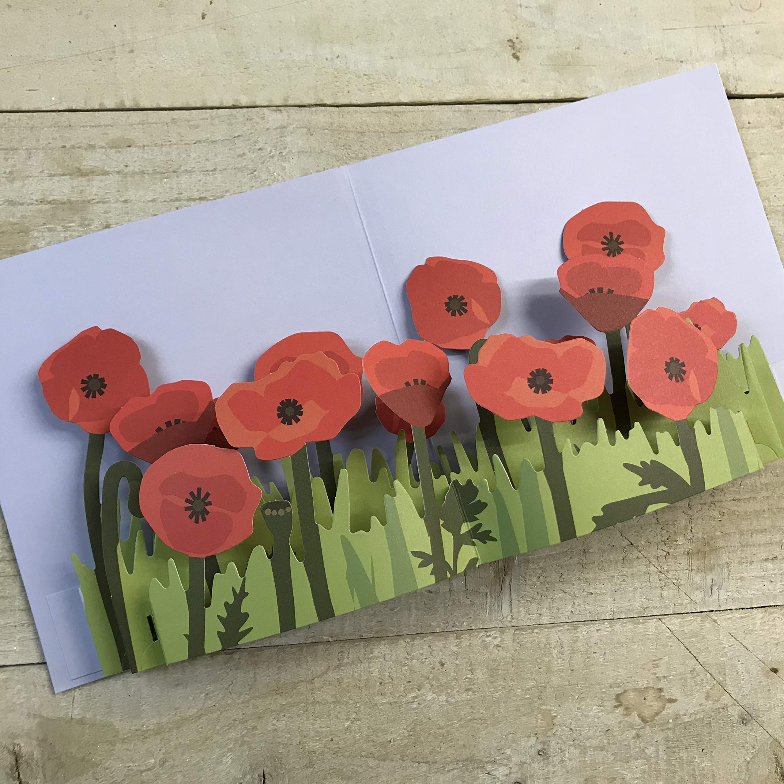 RED POPPIES POP-UP CARD