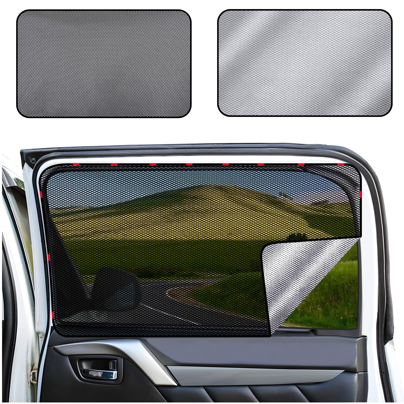 XCBYT Car Window Shades For 2017-2022 CRV, Suede Fabric Car Window - View #10