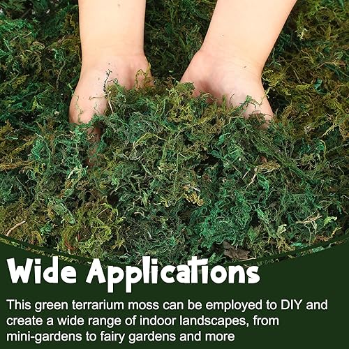Miniatura 4 de Zeyune Musgo artificial de 56.4 onzas para macetas, decoración de musgo falso para plantas en maceta, centros de mesa, musgo verde fresco para