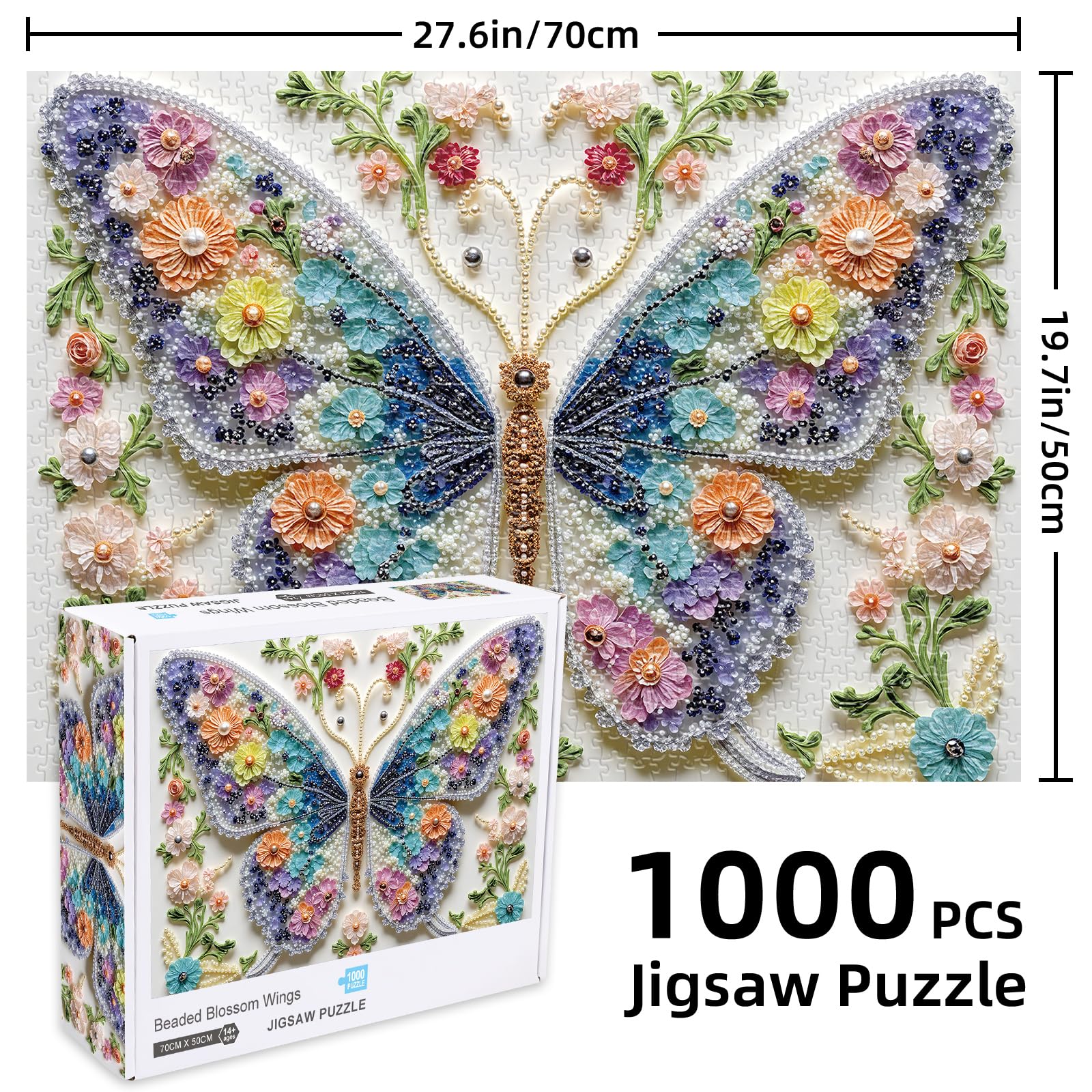 Blossom Wings Jigsaw Puzzle da 1000 pezzi per adulti, fiori colorati