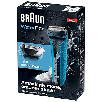 Braun Waterflex WF2 Shaver - Wet & Dry Foil Shaver(Blue