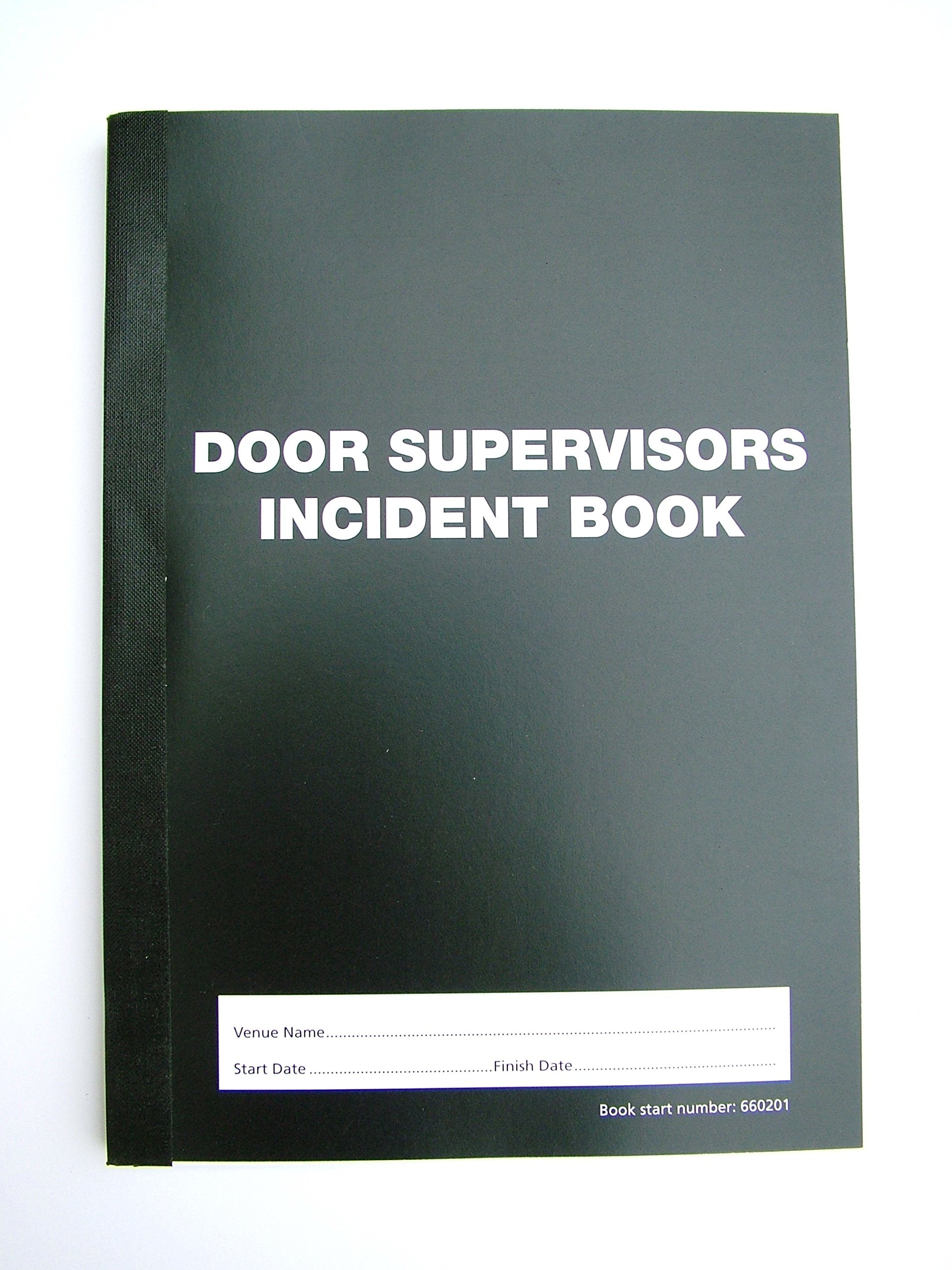 Door Supervisor Incident Book Card Book – 1 Jan. 2010