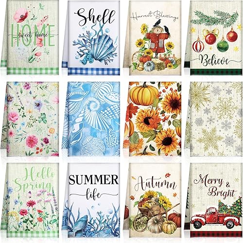 Miniatura 7 de Peryiter 6 toallas de cocina absorbentes para el día del profesor, toallas de cocina absorbentes para cocina, toallas de mano decorativas para el