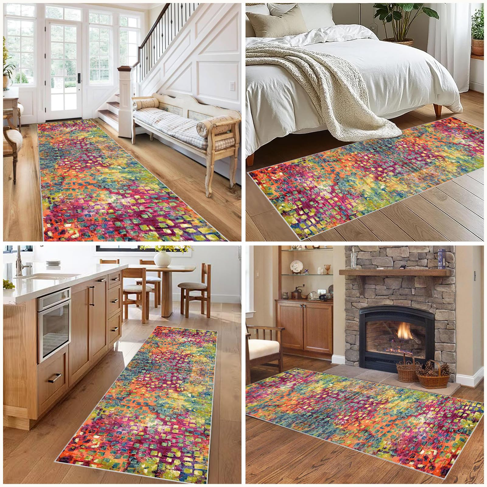 Dywan kuchenny przed zlewem do wnętrz wejścia 120 x 320 cm Długi dywanik antypoślizgowy dywanik z krótkim włosiem chłonny dywanik do drzwi długa mata podłogowa do przedpokoju kuchnia sypialnia
