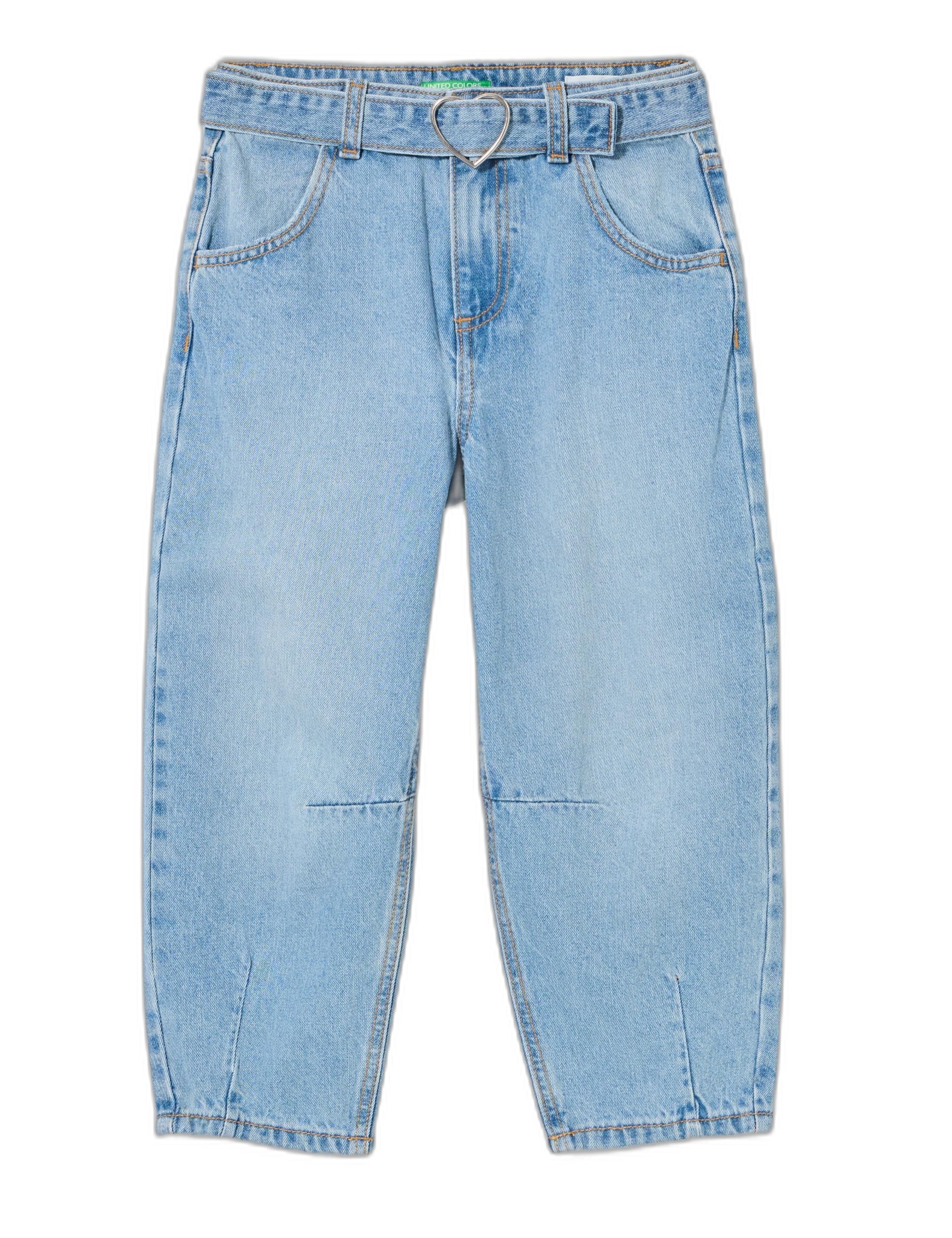 United Colors of Benetton Mädchen und Mädchen 4aw7ce033 Hose, blau, 130 cm