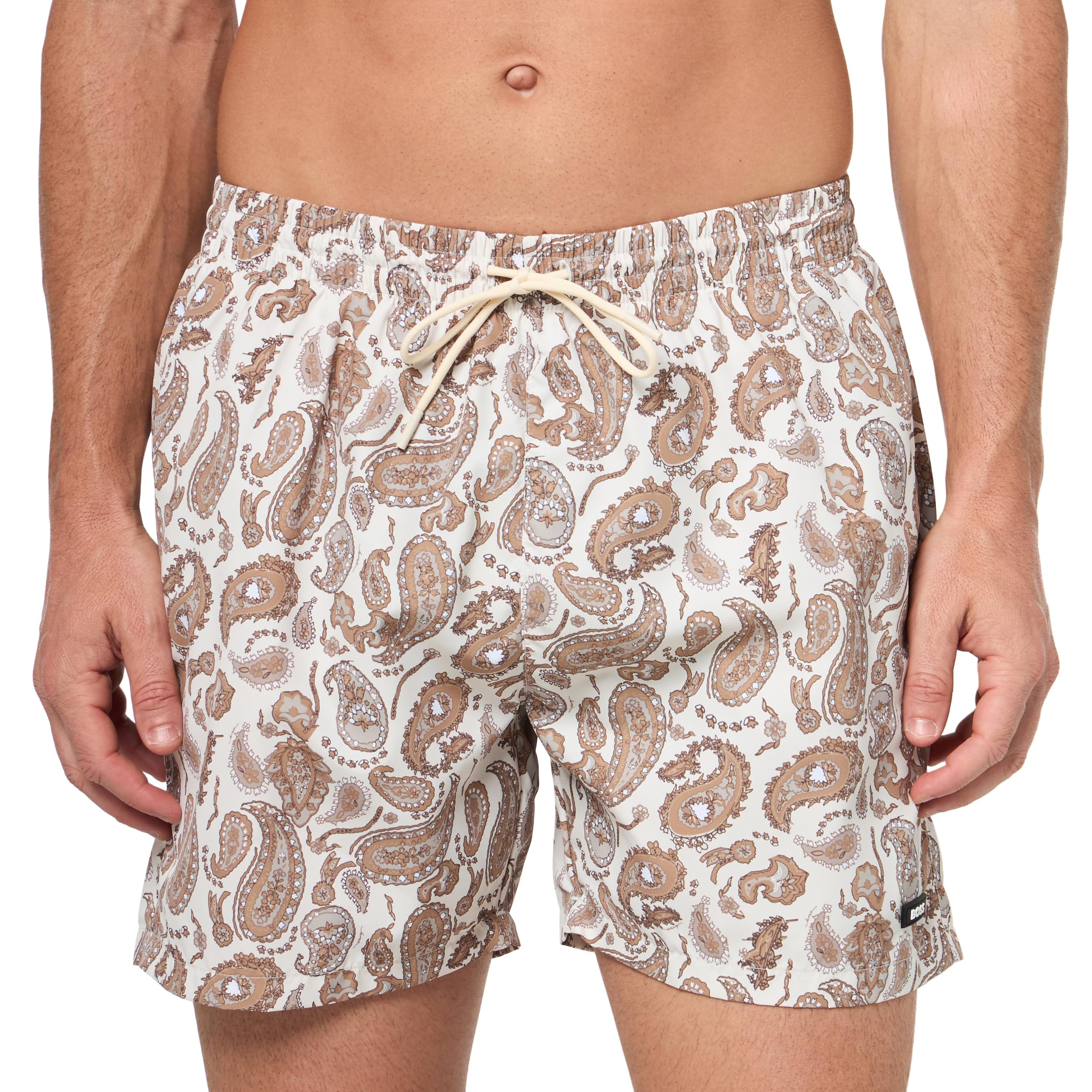 

                                                    BOSS, Paisley Print Swim Trunk, Cream Paisley, XL