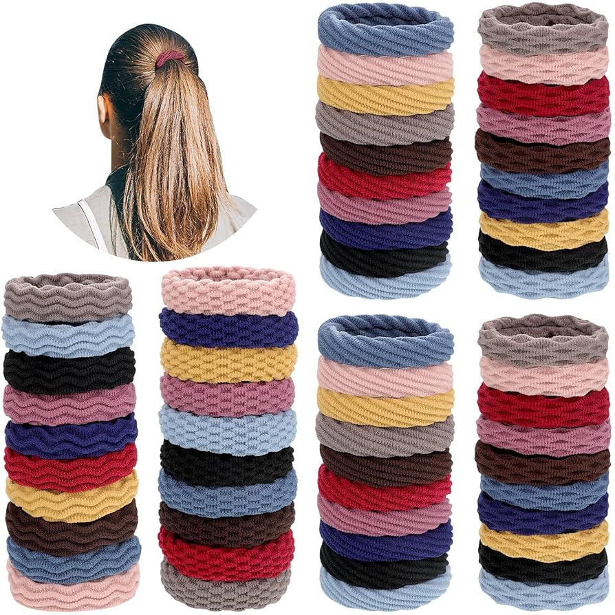 小物 READYMADE Hair Tie Amazon.com : WILLBOND 60 Pieces Seamless Hair Ties, Cotton