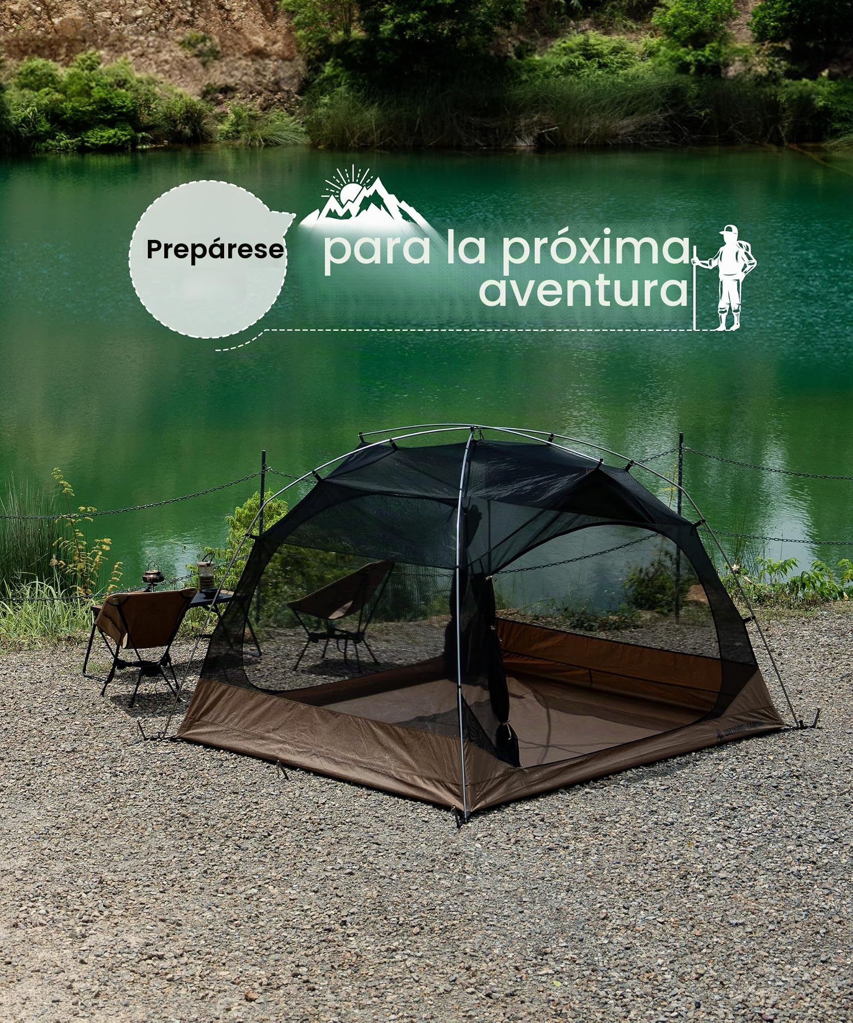 OneTigris JOVIAN 4 personas tienda de campaña impermeable cúpula para camping | Tienda de campaña familiar con columna de agua de 2000 mm, para actividades al aire libre y excursiones familiares