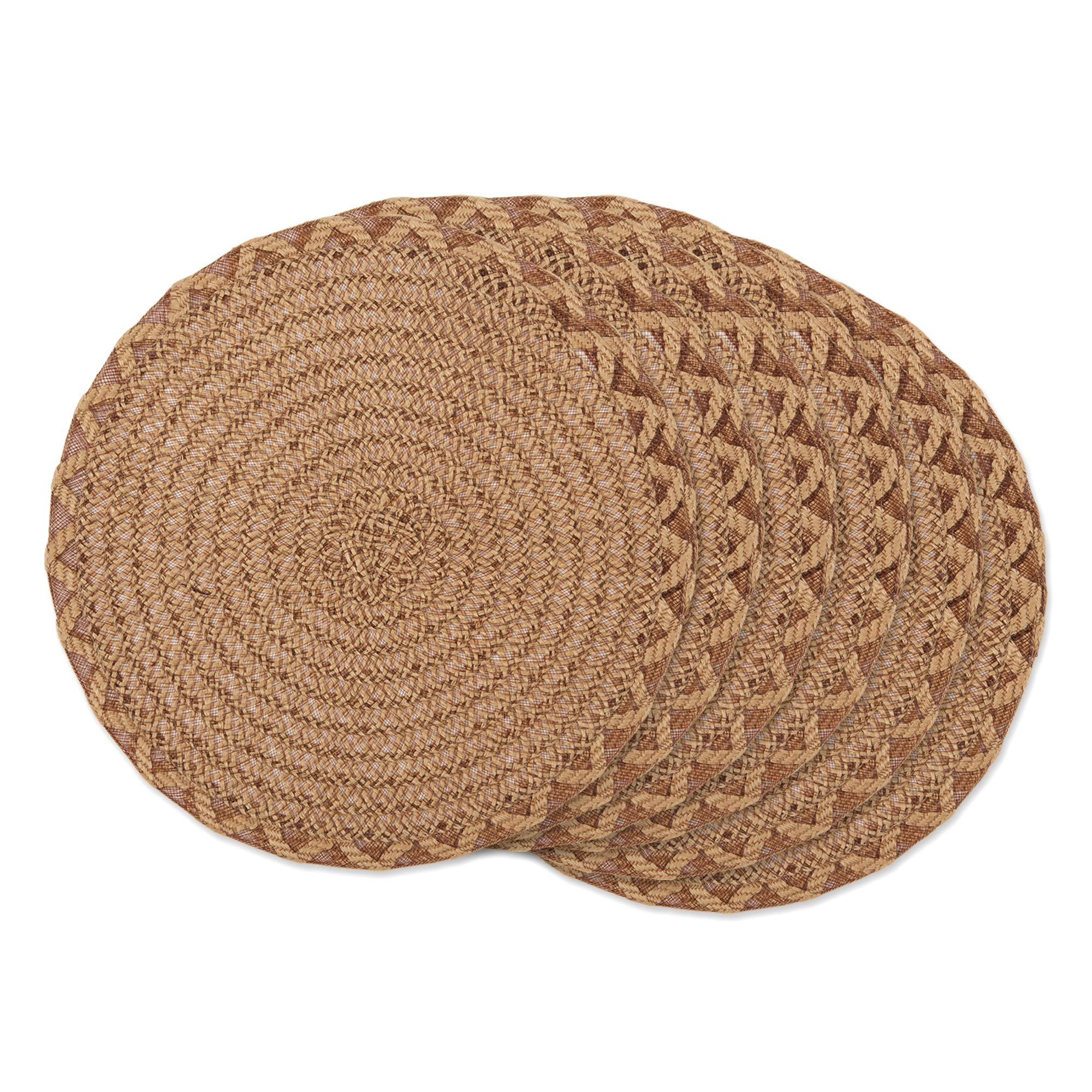 DII Woven Kitchen Collection Round Placemat Set, 15