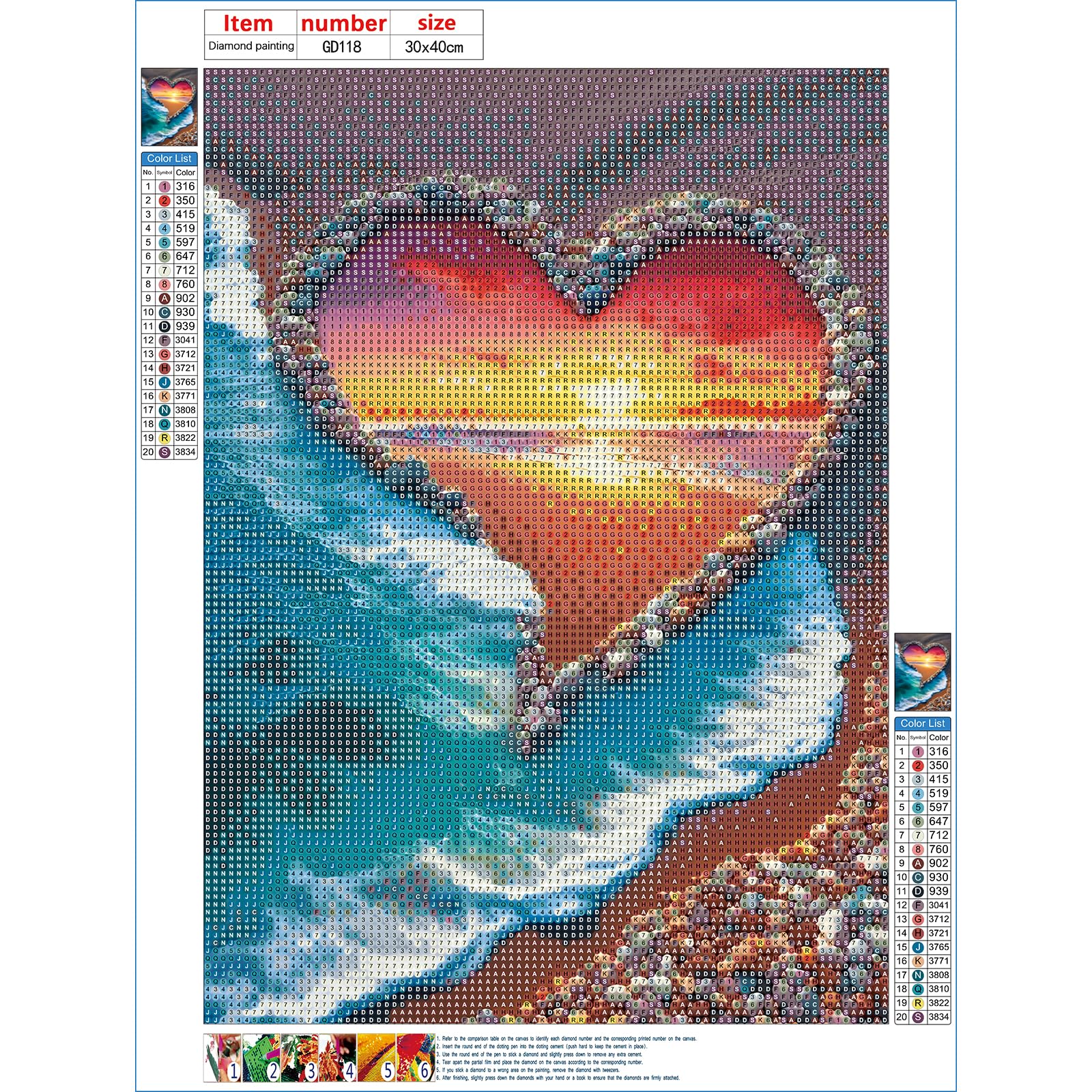 GDYEEH 5D Diamant Painting Blaue Rosen – DIY Kit 30x40 Cm, Für Erwachsene & Anfänger