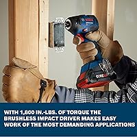 Vista 5 de BOSCH Kit combinado de herramientas eléctricas GXL18V-27B22 - Taladro inalámbrico compacto sin escobillas de 18 V de 1/2 pulgada y destornillador