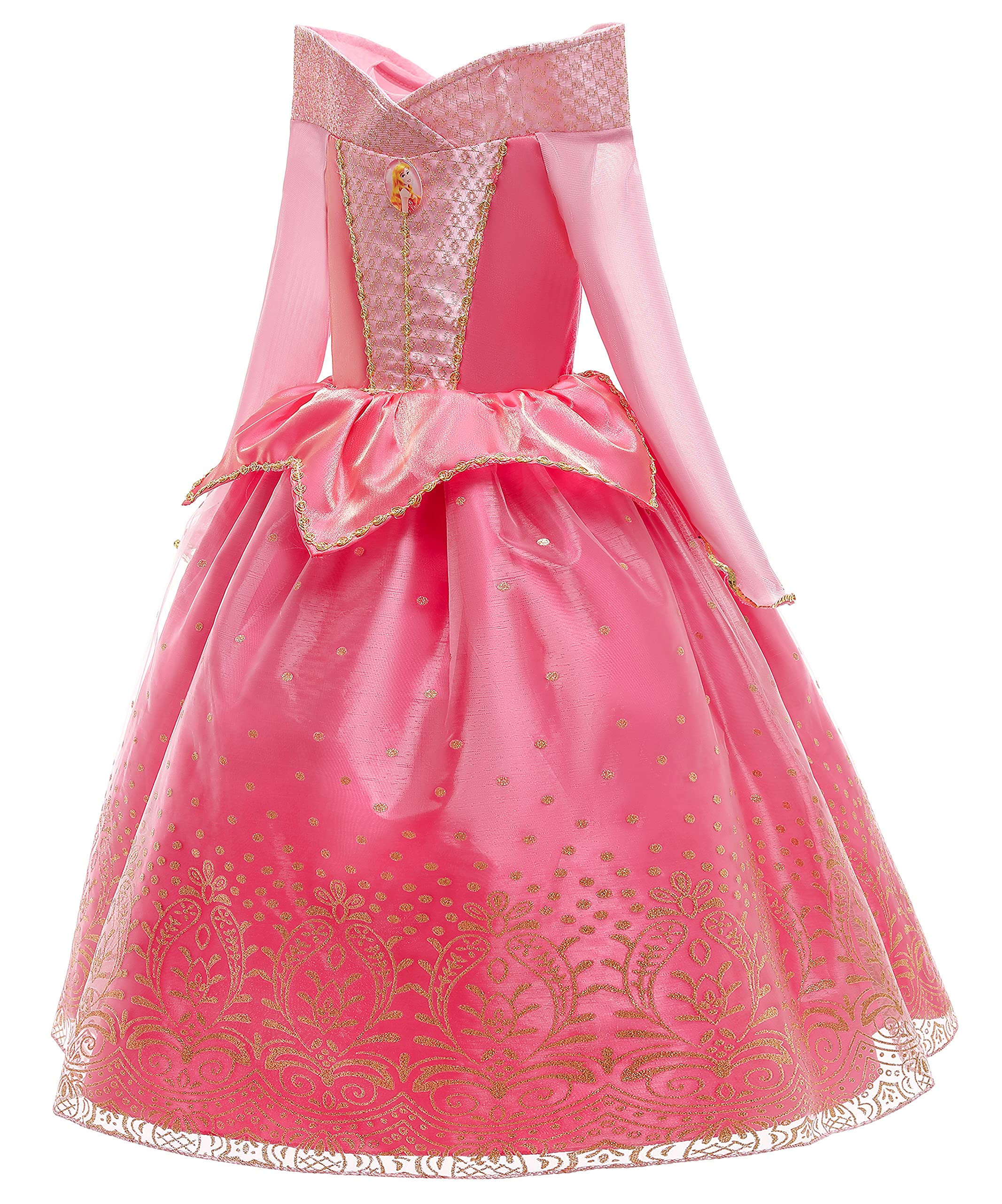 YOSICIL Ragazze Aurora Costume Vestito Bambina bella Addormentata vestirsi la Festa Invernale Carnevale Costumi Halloween Cosplay Natale Cerimonia Compleanno Abiti(Accessori)