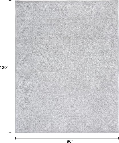 Miniatura 2 de MARTHA STEWART x SAFAVIEH MSR3275F - Alfombra de lana hecha a mano para sala de estar, comedor y dormitorio, 8 x 10 pies, color gris