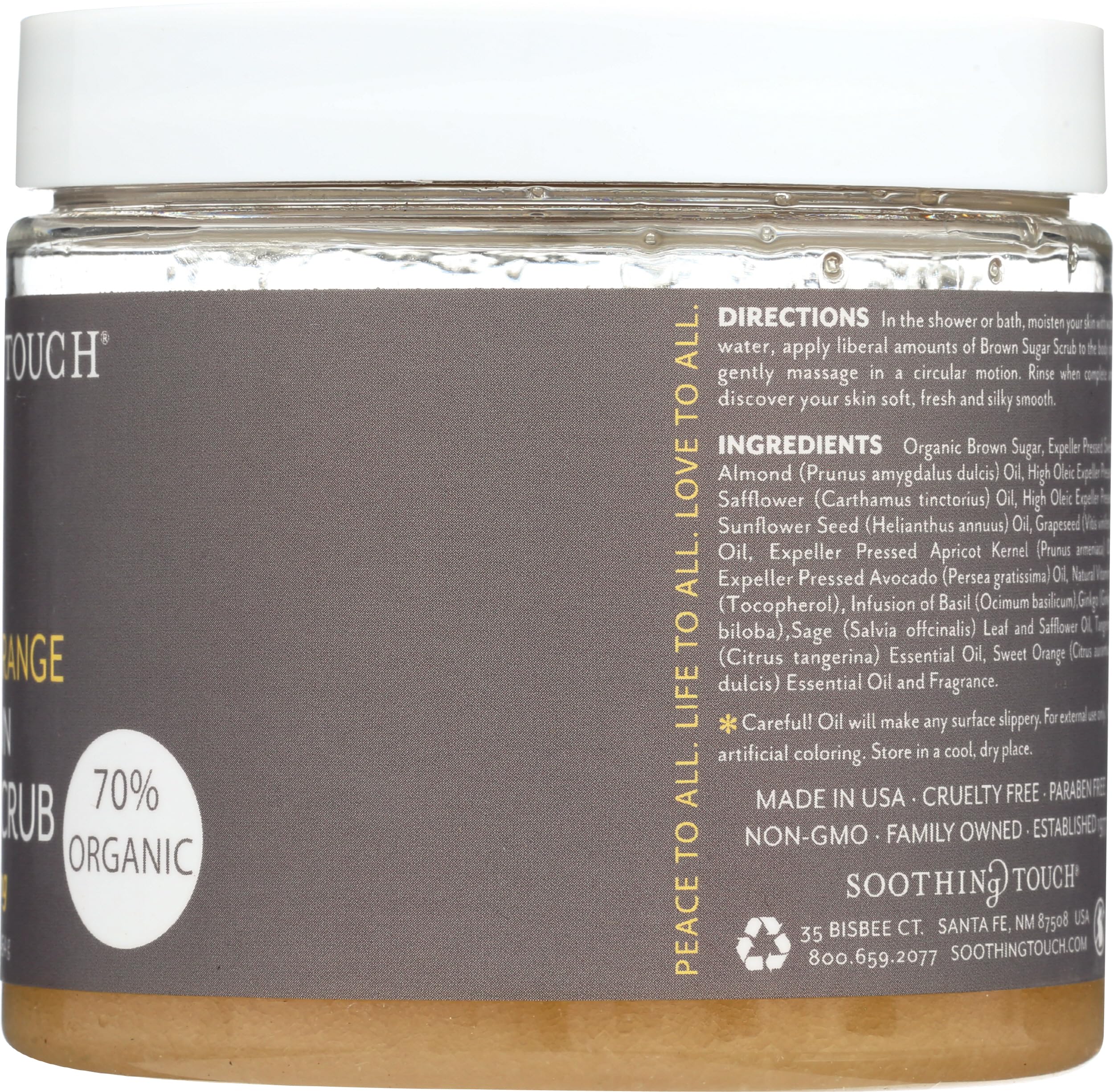 Soothing touch Brown Sugar scrub, Vanilla Orange, 453,6 gram