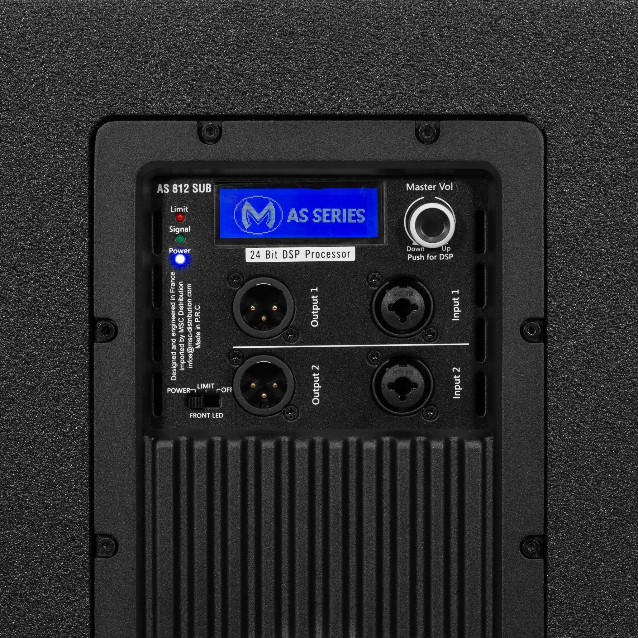 AS 812 Aktiv Subwoofer 12 Zoll - 600W RMS / 1200W Peak, DSP, M20 Stativflansch für DJ PA Bühne