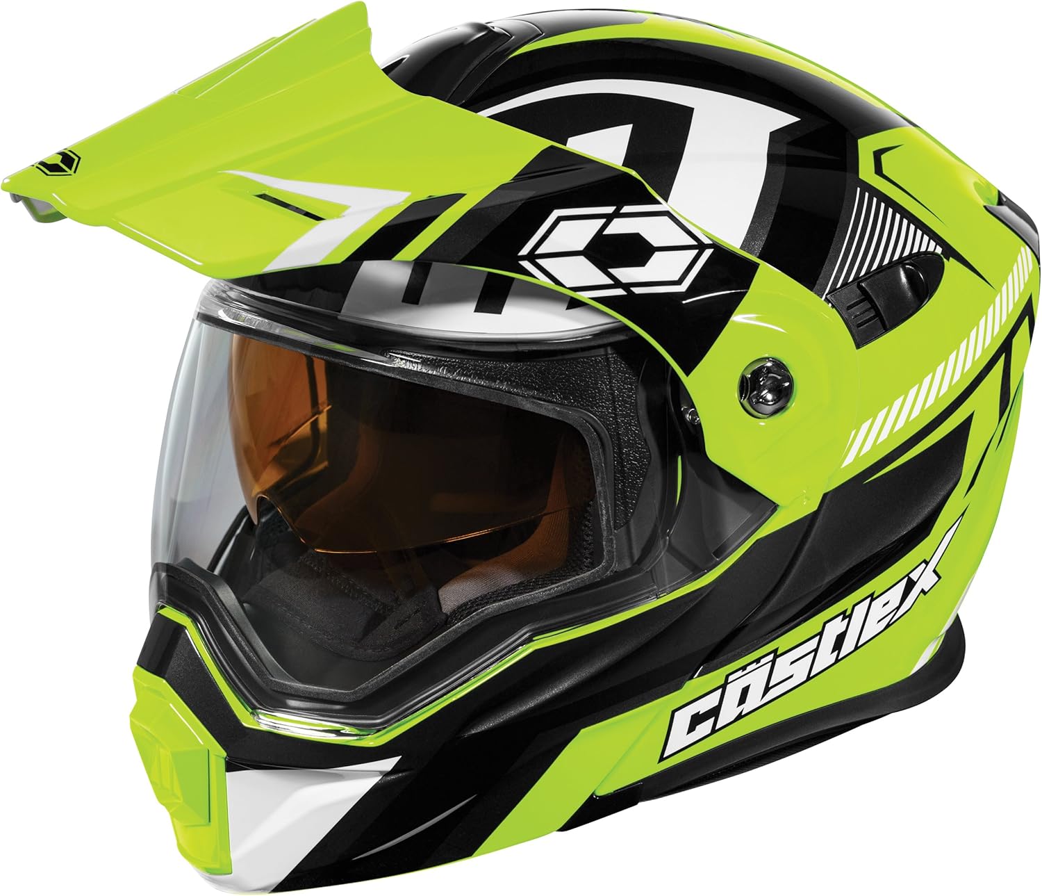Castle X EXOCX950 Apex Modular Snowmobile Helmet Black/Hi