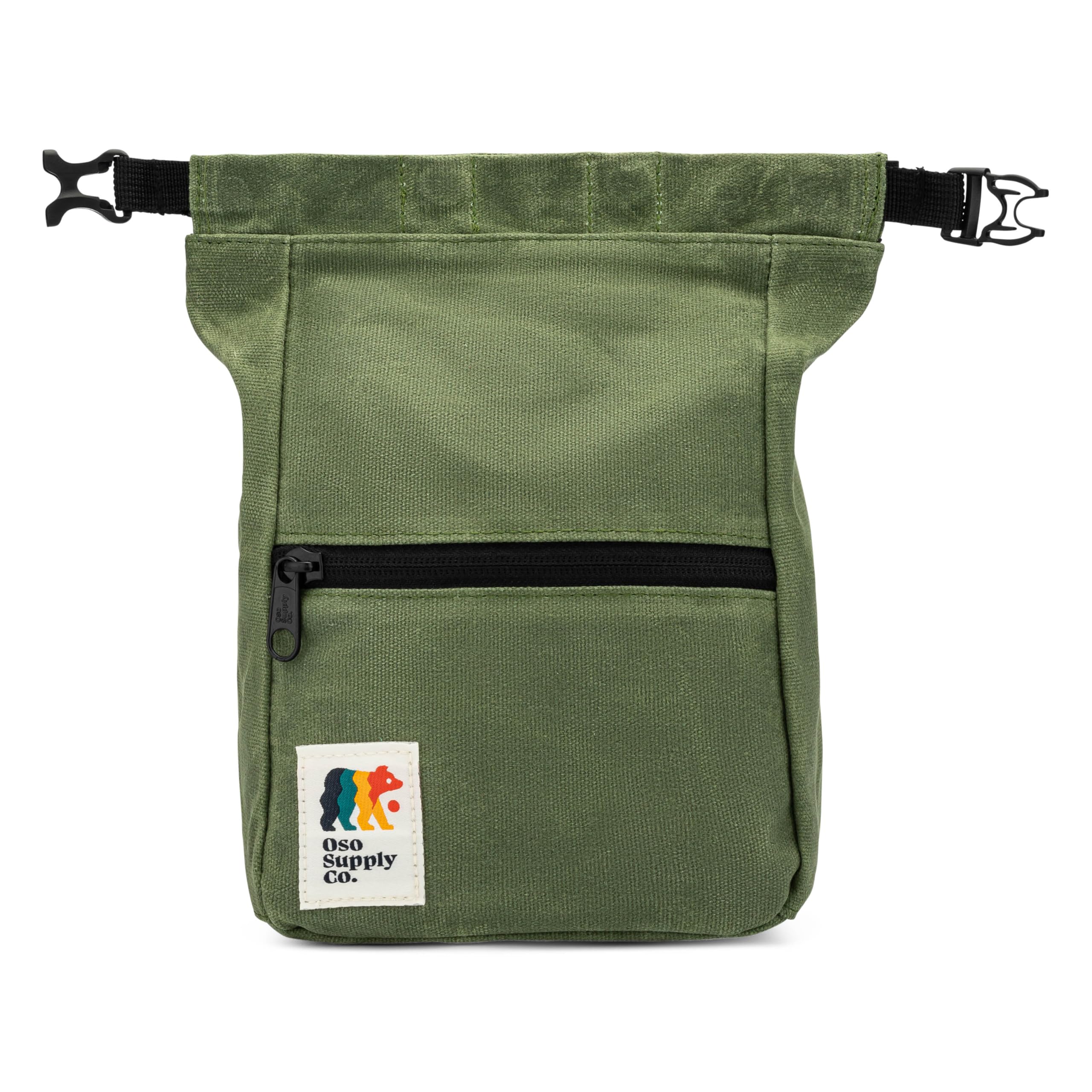Kulshan Bouldering Bucket, Large Size Chalk Bag for Rock Climbing, Chalk Pot with Magnetic Roll Down Closure, Brush Loop, Zippered Pockets for Climbers, Weightlifting