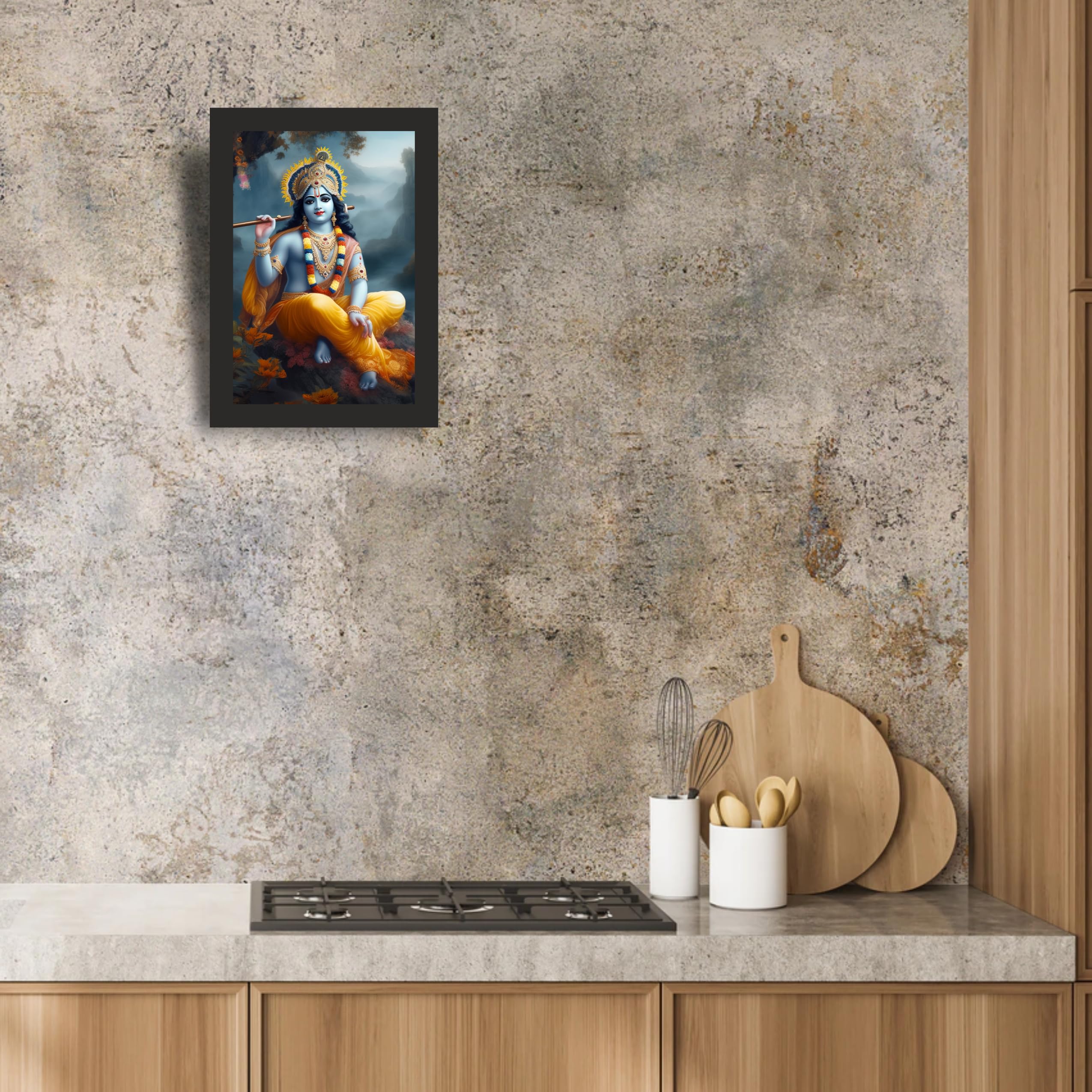 Enchanting Krishna Wall Art - 10x14