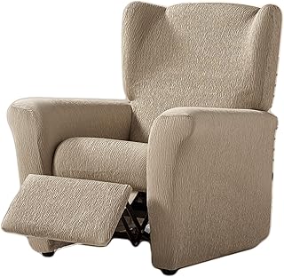 Zebra Textil Betina Housse de Fauteuil Relax élastique, Tissu, Beige