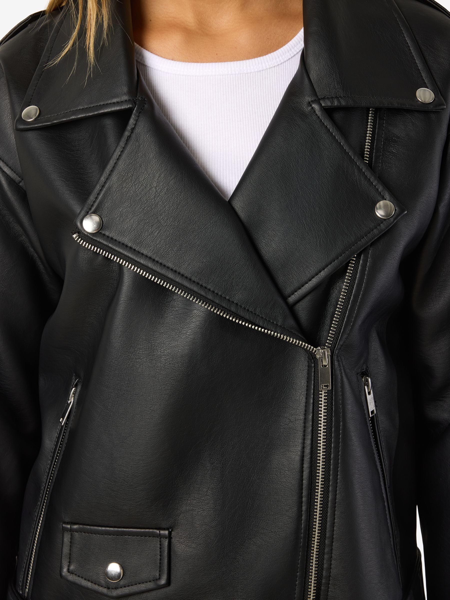 Noisy May Nmpaulina Noos - Giacca Da Motociclista Oversize Giacca in ecopelle Donna