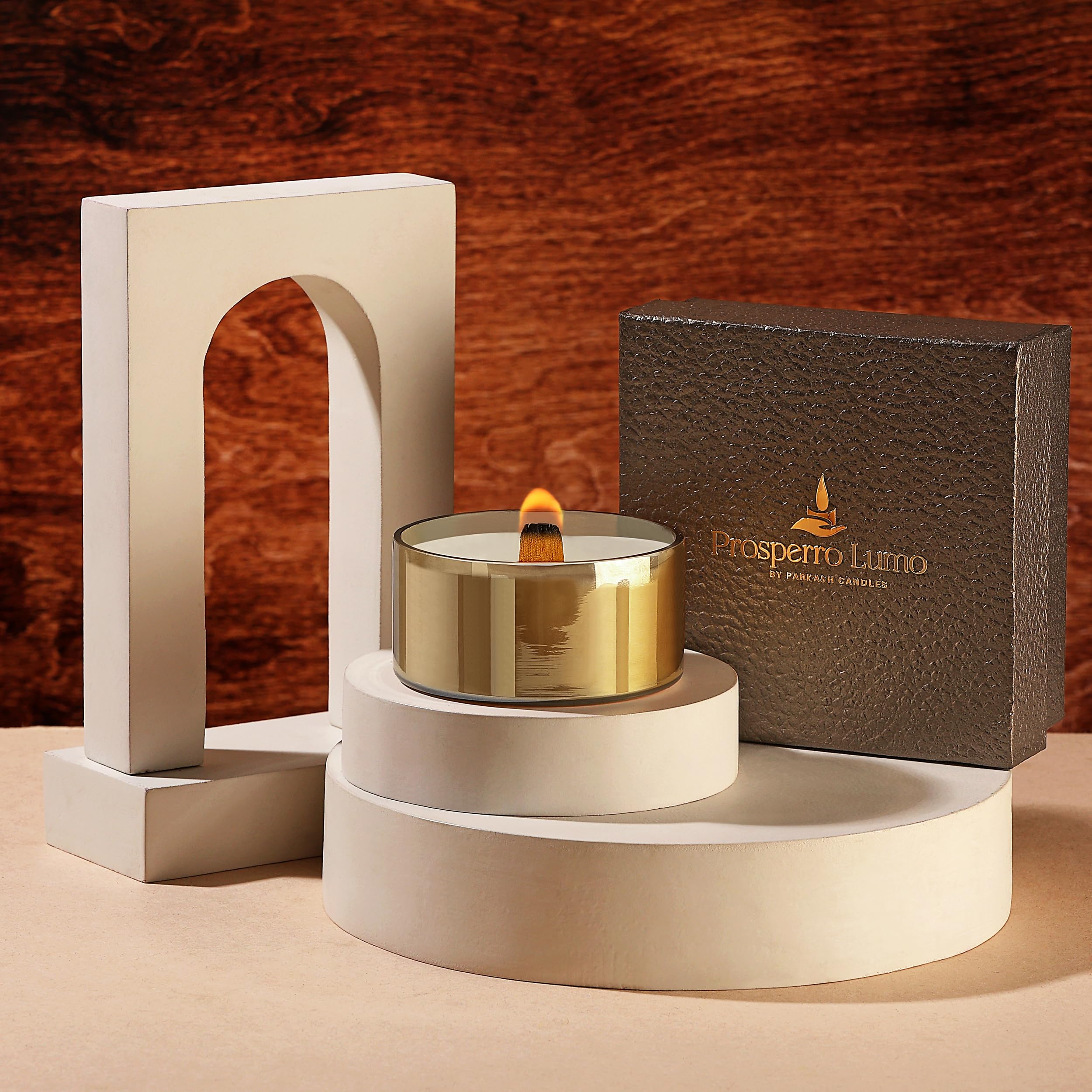 PROSPERRO LUMO by Parkash Candles Premium Scented Glass Candle for