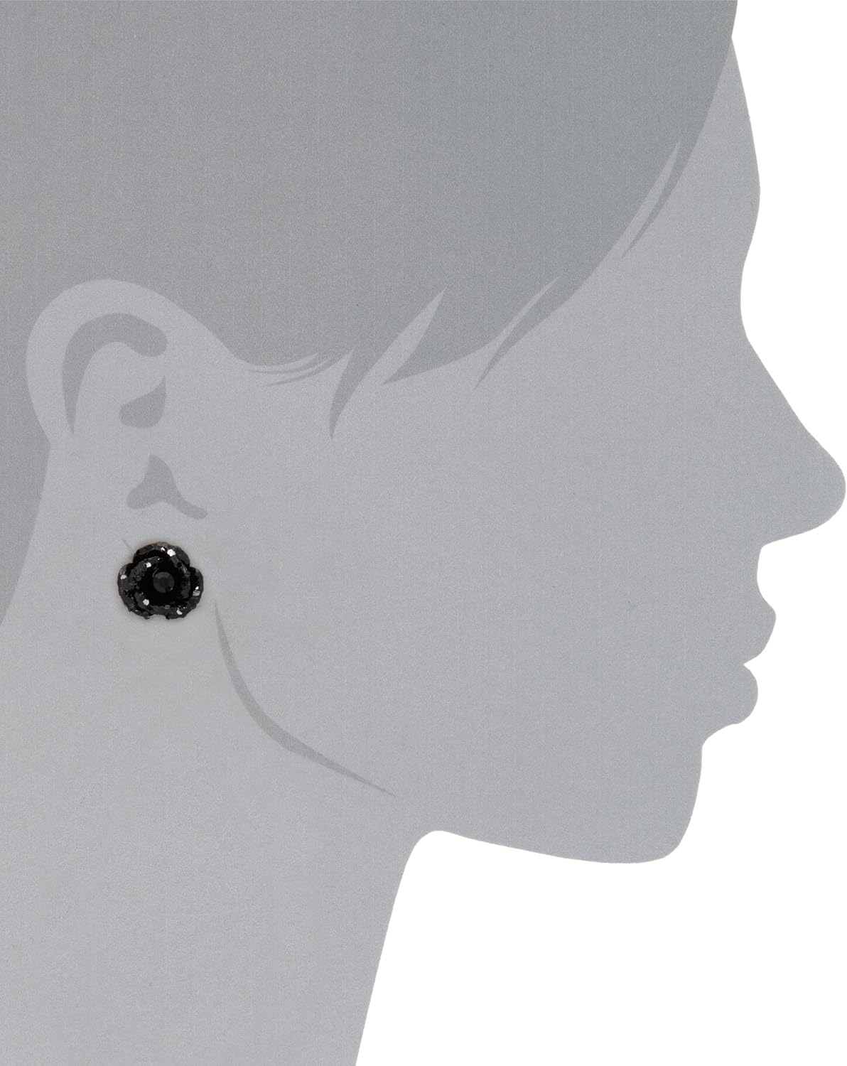 Betsey Johnson Glitter Flower Stud Earrings - Image 2