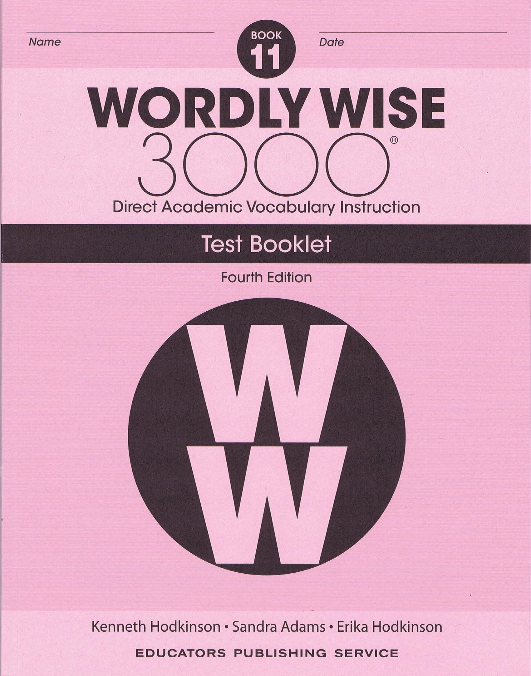 Wordly Wise 3000 Grade 11 Test Booklet