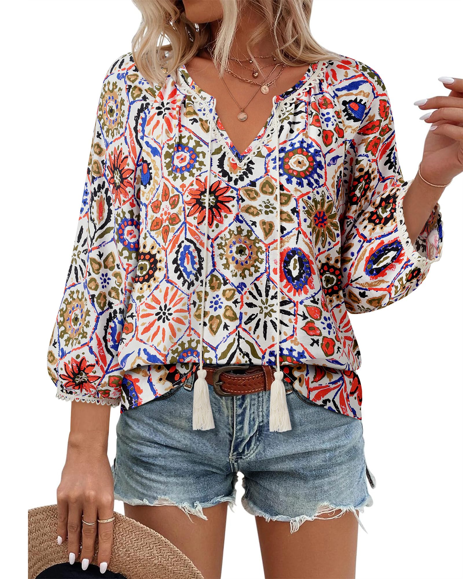 Vivilli Womens Boho Tops