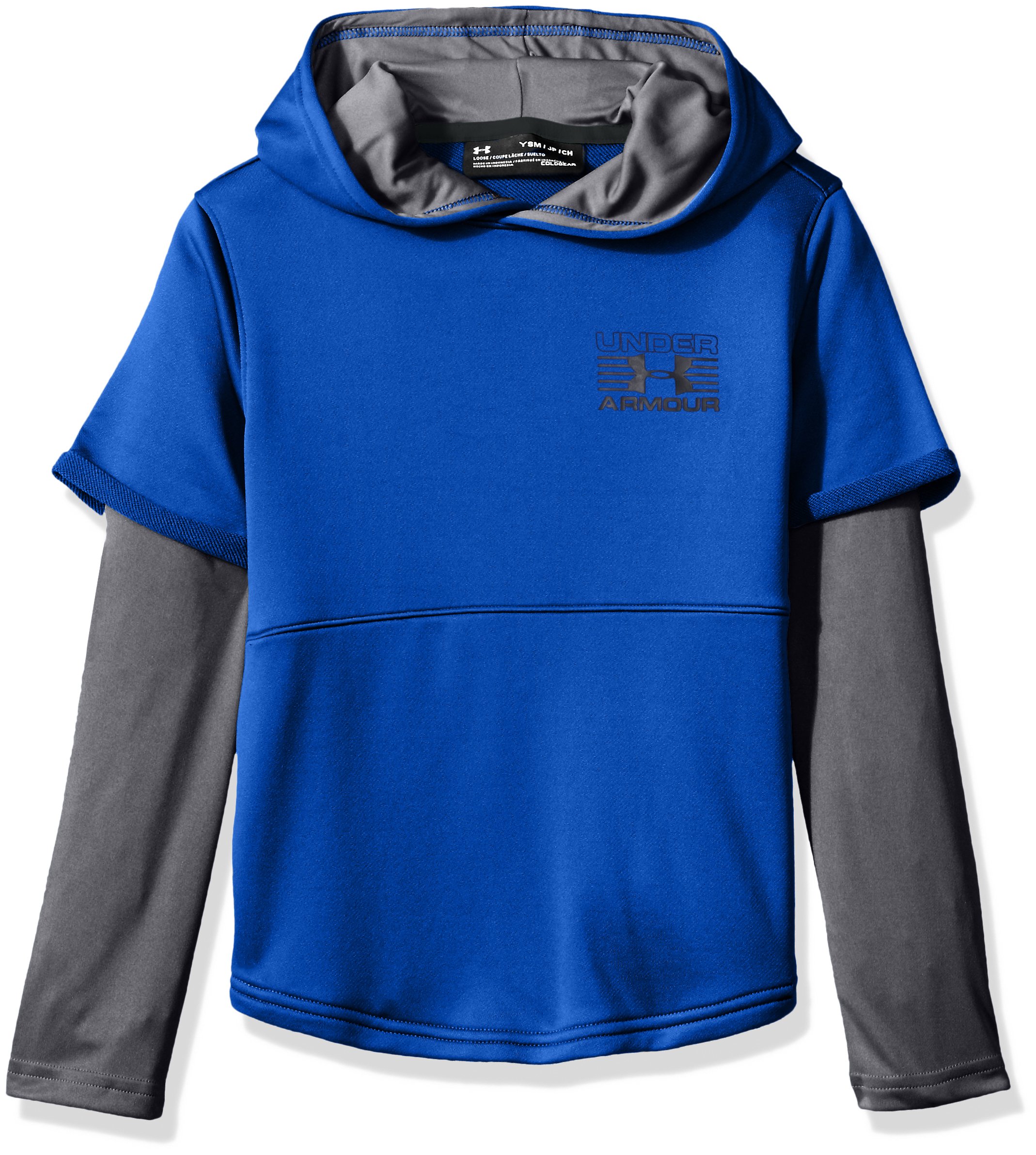 Sudadera con capucha Under Armour para entrenar y jugar para chicos - 1299357, Juventud XS, Azul, gráfito