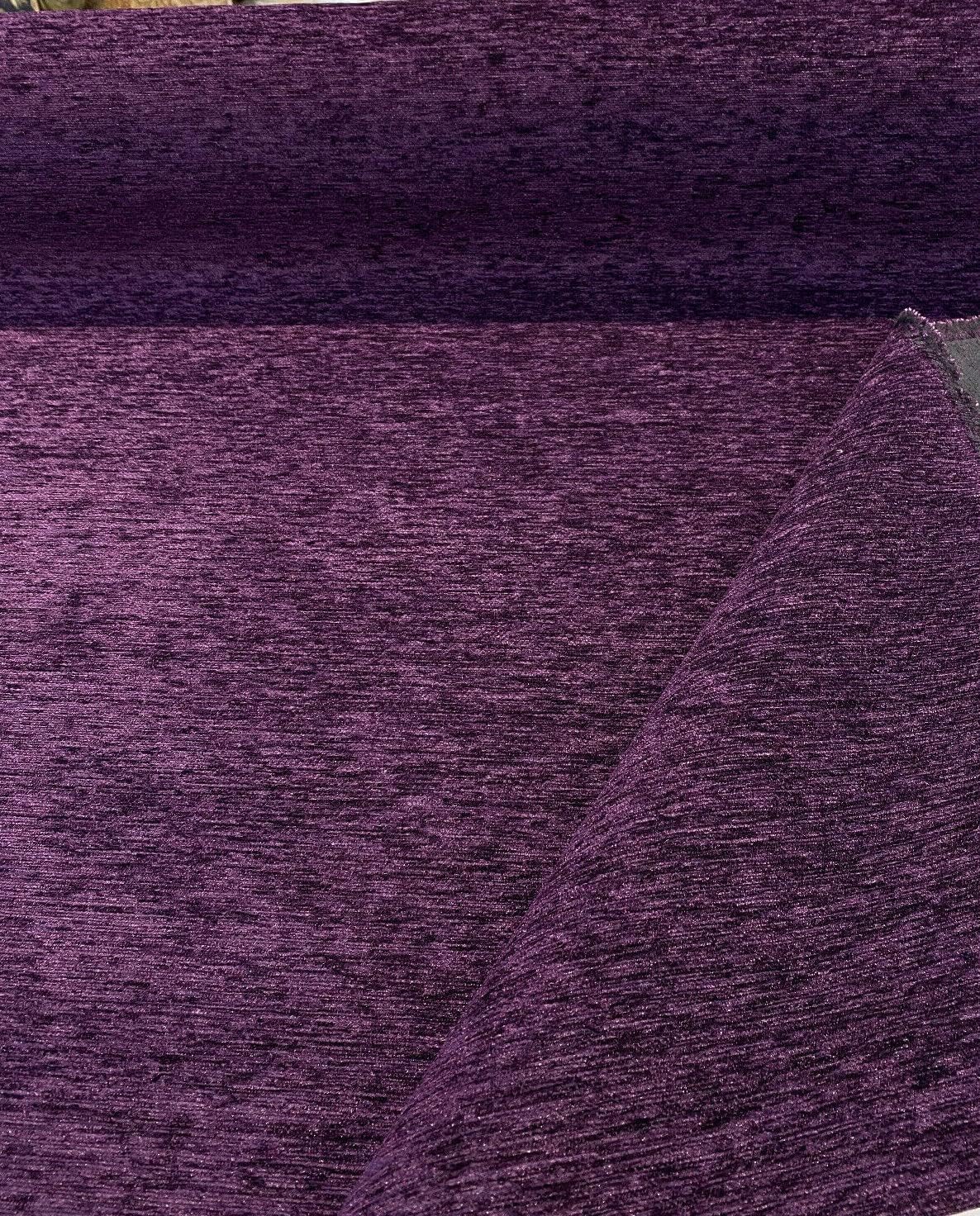 Purple Chenìlle Upholstery Solid Fabric by The Yard Sofa Couch Pillows Chairs