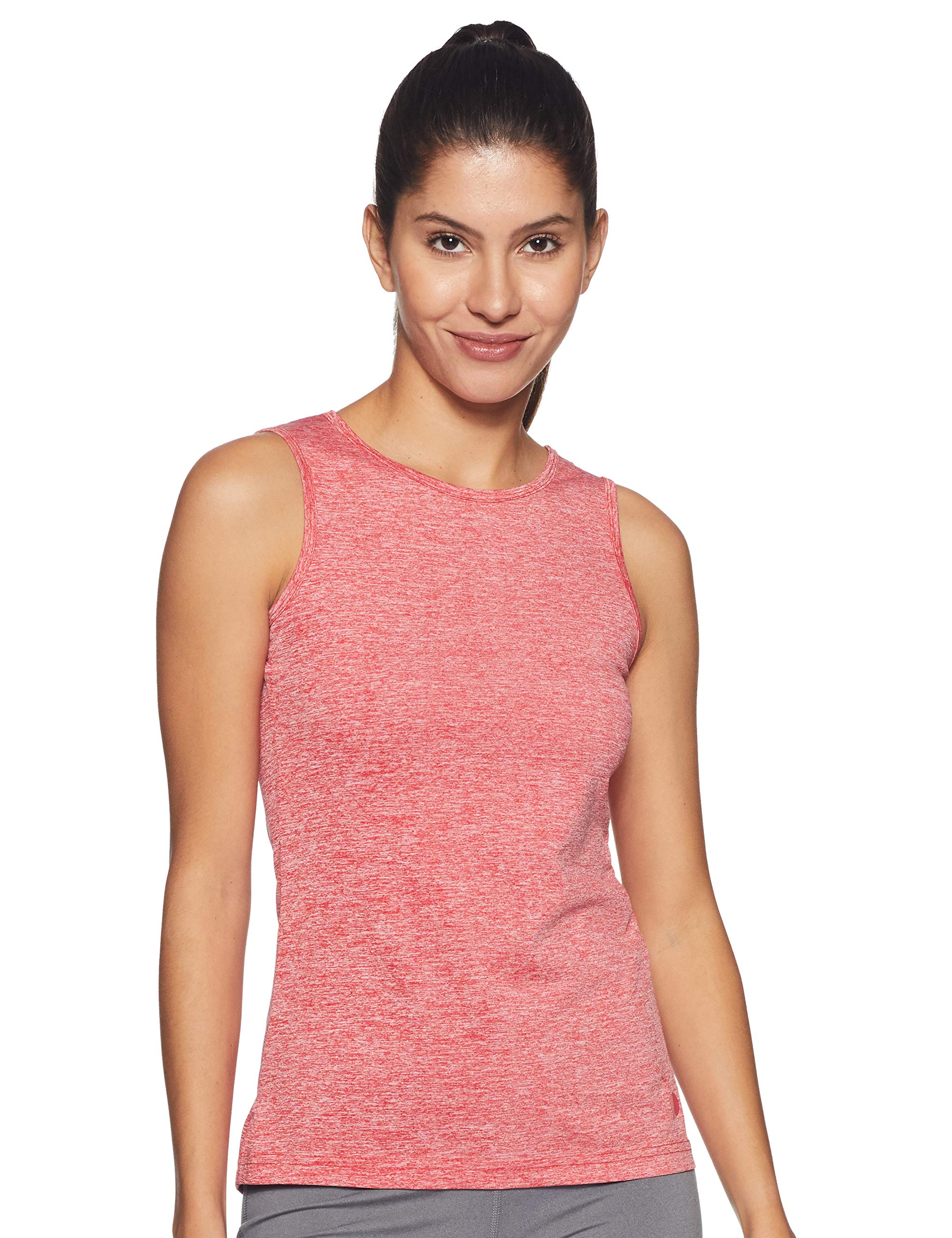 CloviaWomen's Polyester Slim Fit Gym/Sports Textured Activewear Top