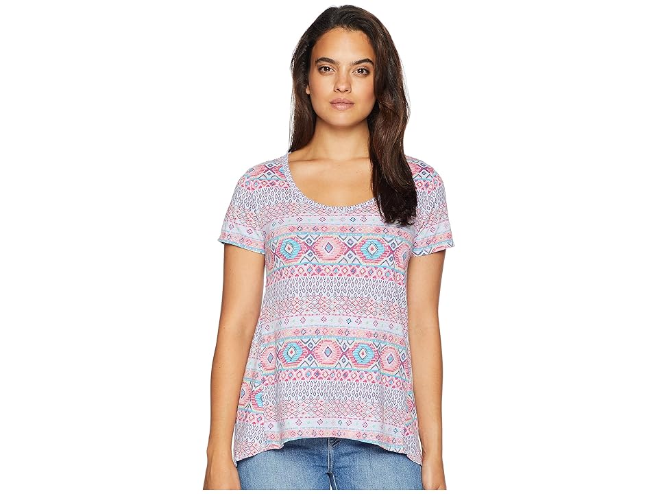

Fresh Produce Stamped Geo Luna Top (Wisteria) Women's Clothing